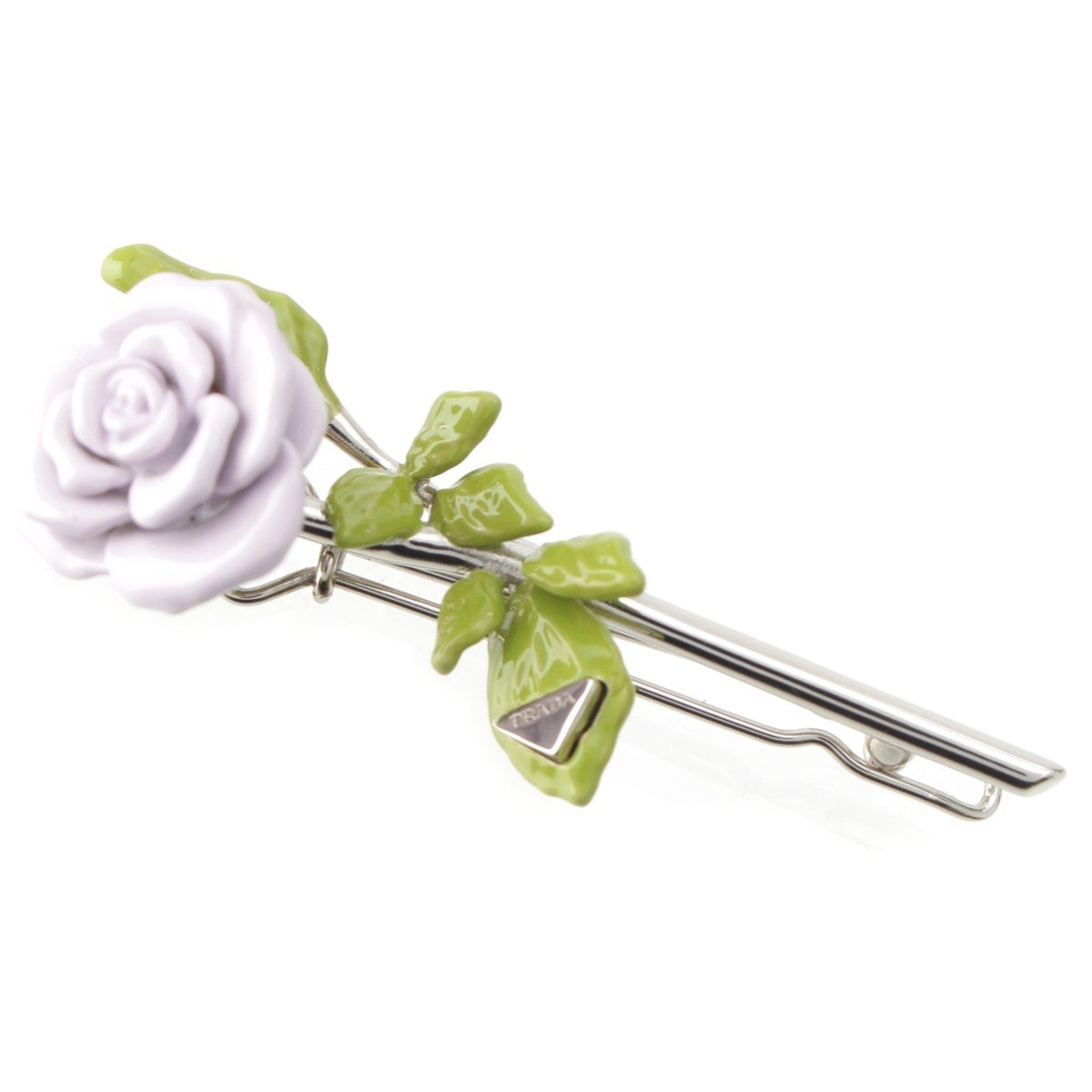 PRADA rose hair clip hair accessory Pink x green