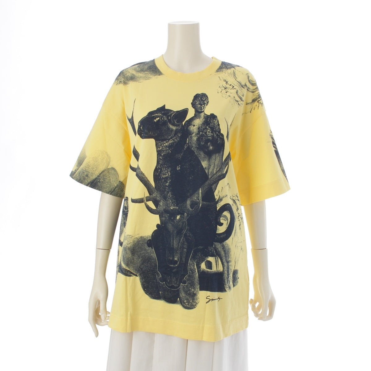 Givenchy HUBERT OBJECTS cotton Short sleeve T-shirt tops yellow M