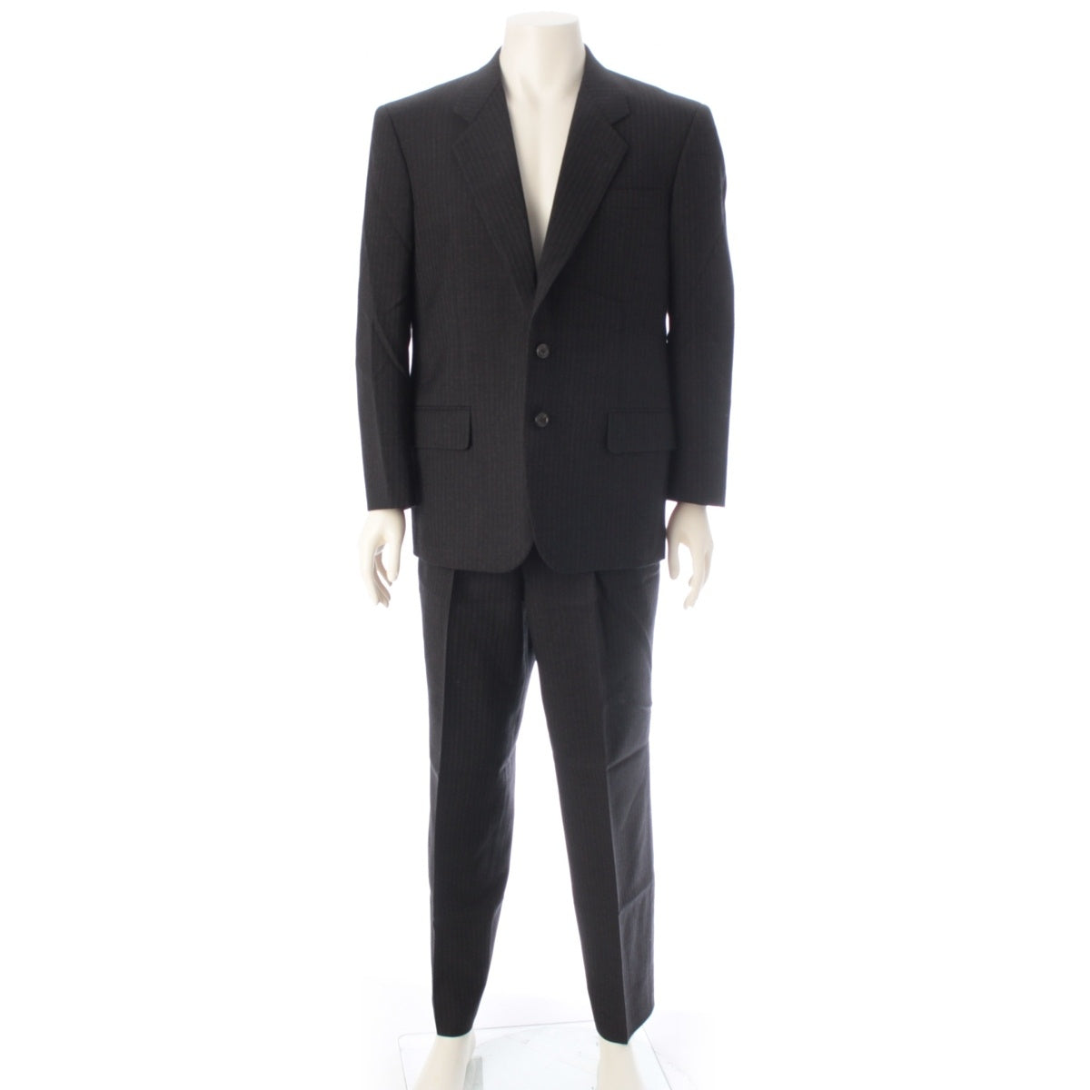 COMME des GARCONS Omdu Wool, Mohair, Cupro name embroidery suit Jacket and pants set (bottoms) DJ-940145/DP-94008M black S/M