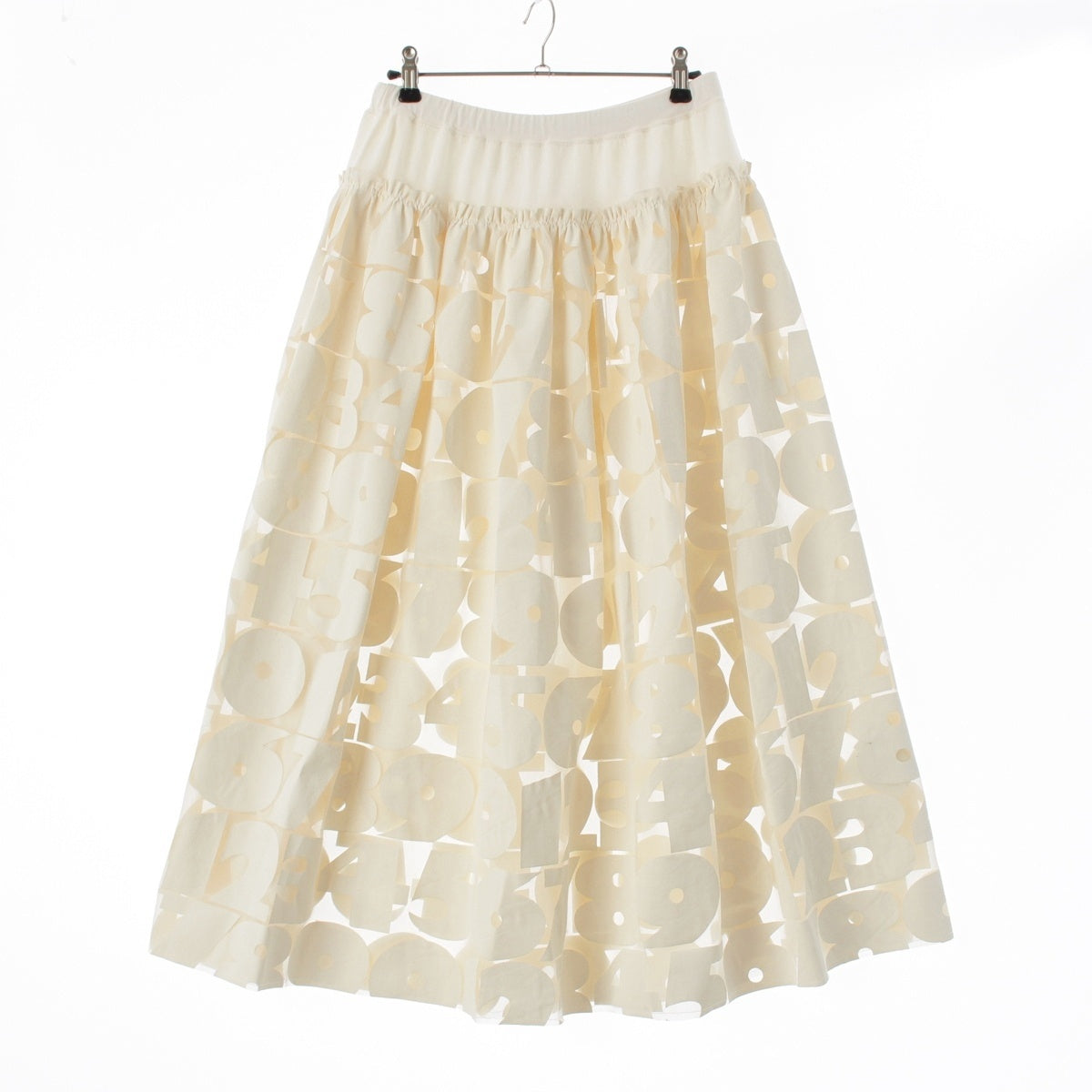 COMME des GARCONS Number Pattern skirt Bottoms GE-T011 white