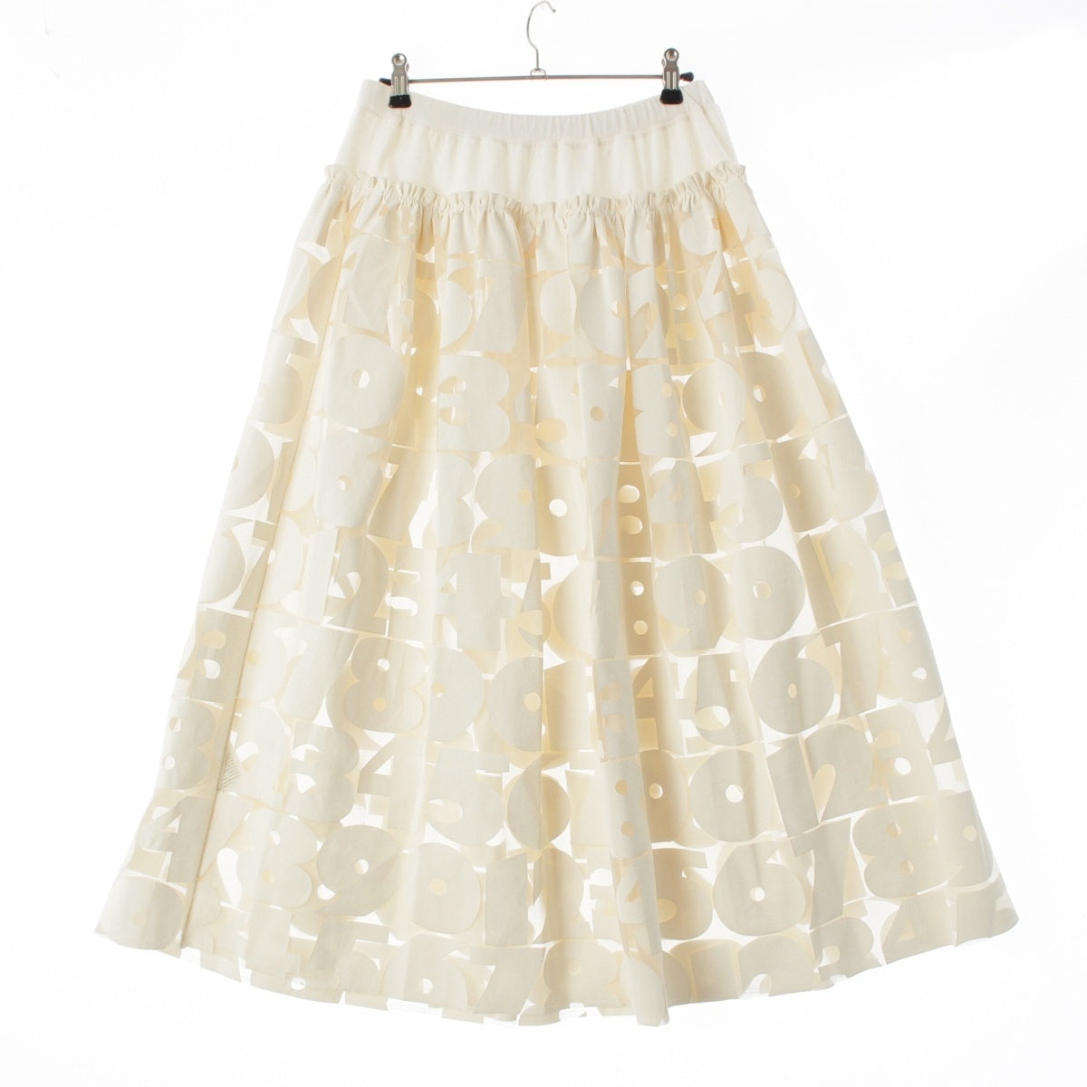 COMME des GARCONS Number Pattern skirt Bottoms GE-T011 white