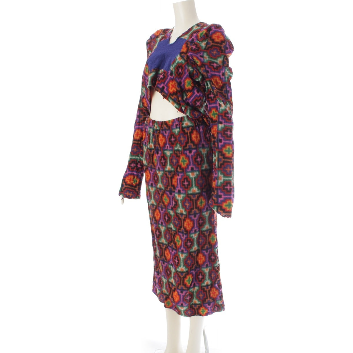 COMME des GARCONS Fulled wool tops Skirt setup GB-040390/GS-040550 multicolor