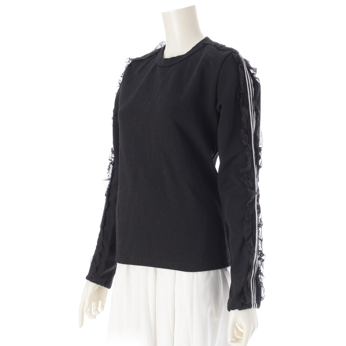 COMME des GARCONS Line switching, ruffle design, long sleeves Cut Long sleeve trainer GO-T035 black
