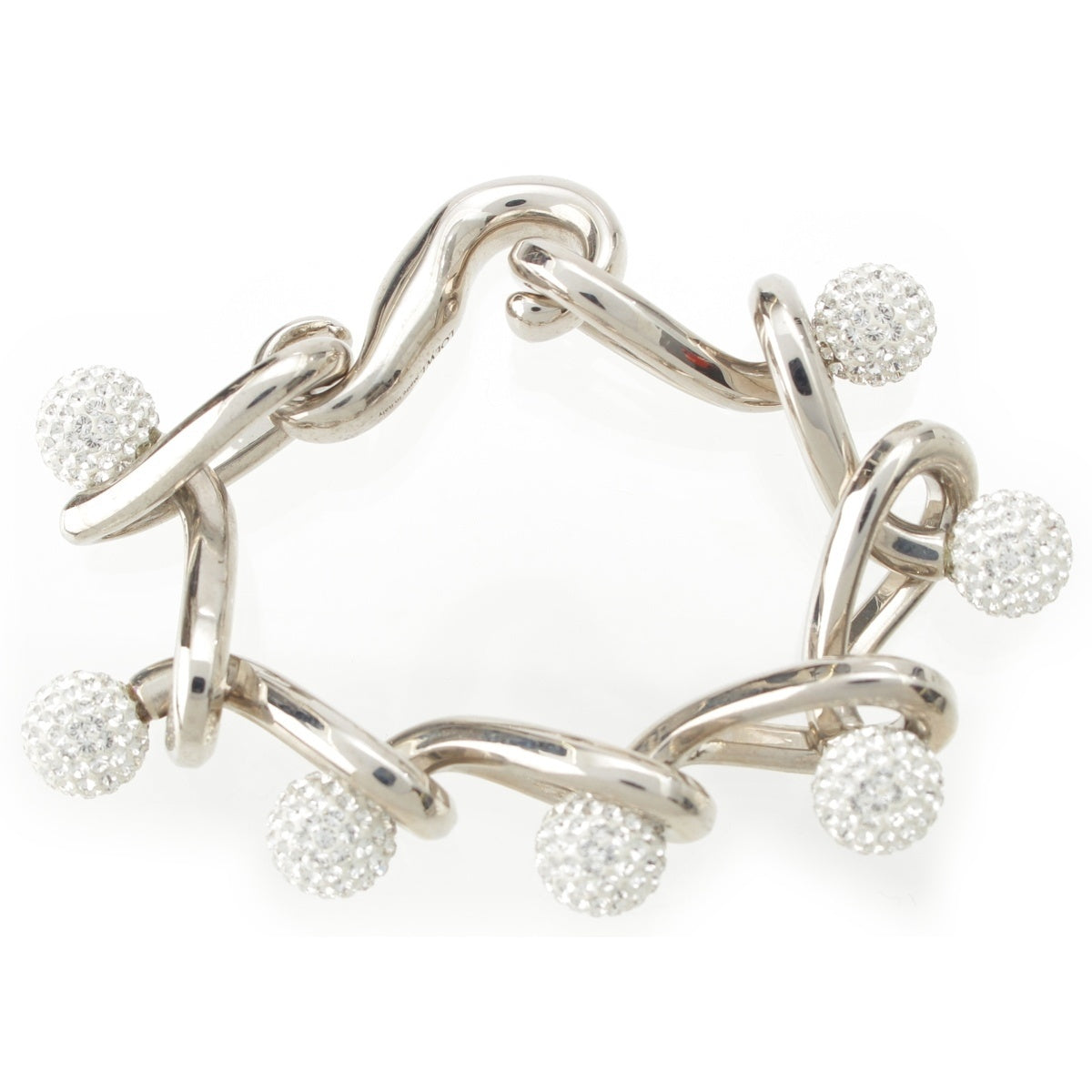 LOEWE Rhinestone bracelet Accessories Silver