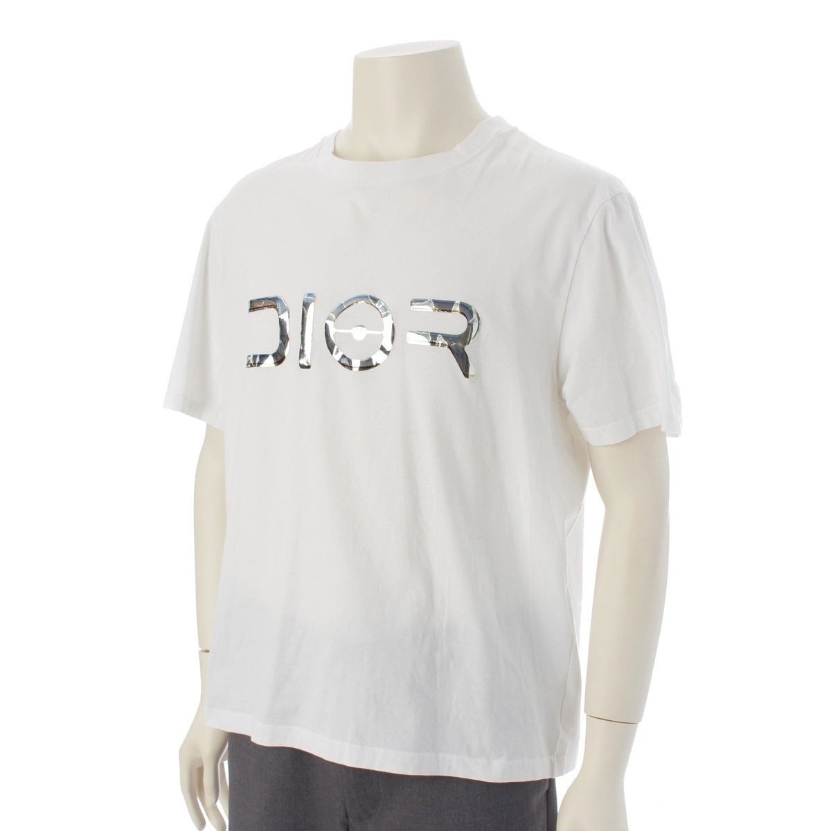 Dior HAJIME SORAYAMA cotton metallic logo Short sleeve T-shirt 933J640A0533 white XL