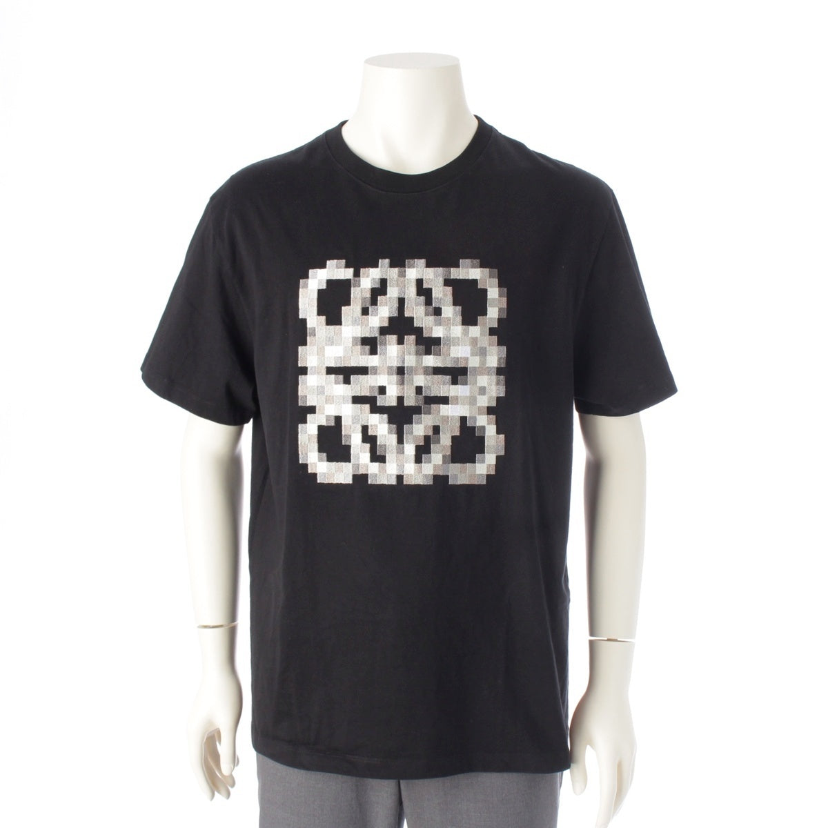 LOEWE cotton Pixelated Anagram Short sleeve T-shirt tops H526Y22XAD black M