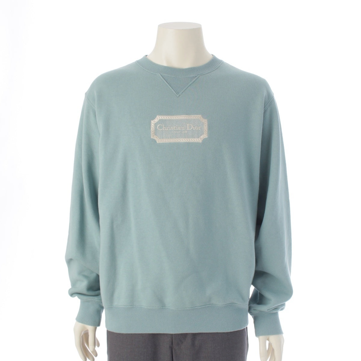 Dior cotton Couture logo sweatshirt sweat tops 343J694A0531 blue L