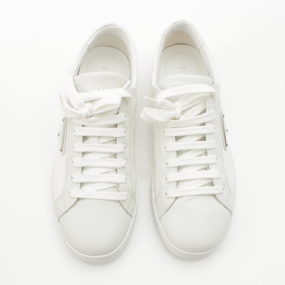 PRADA Renylon Triangle logo sneakers shoes 2EE376 white 7.5