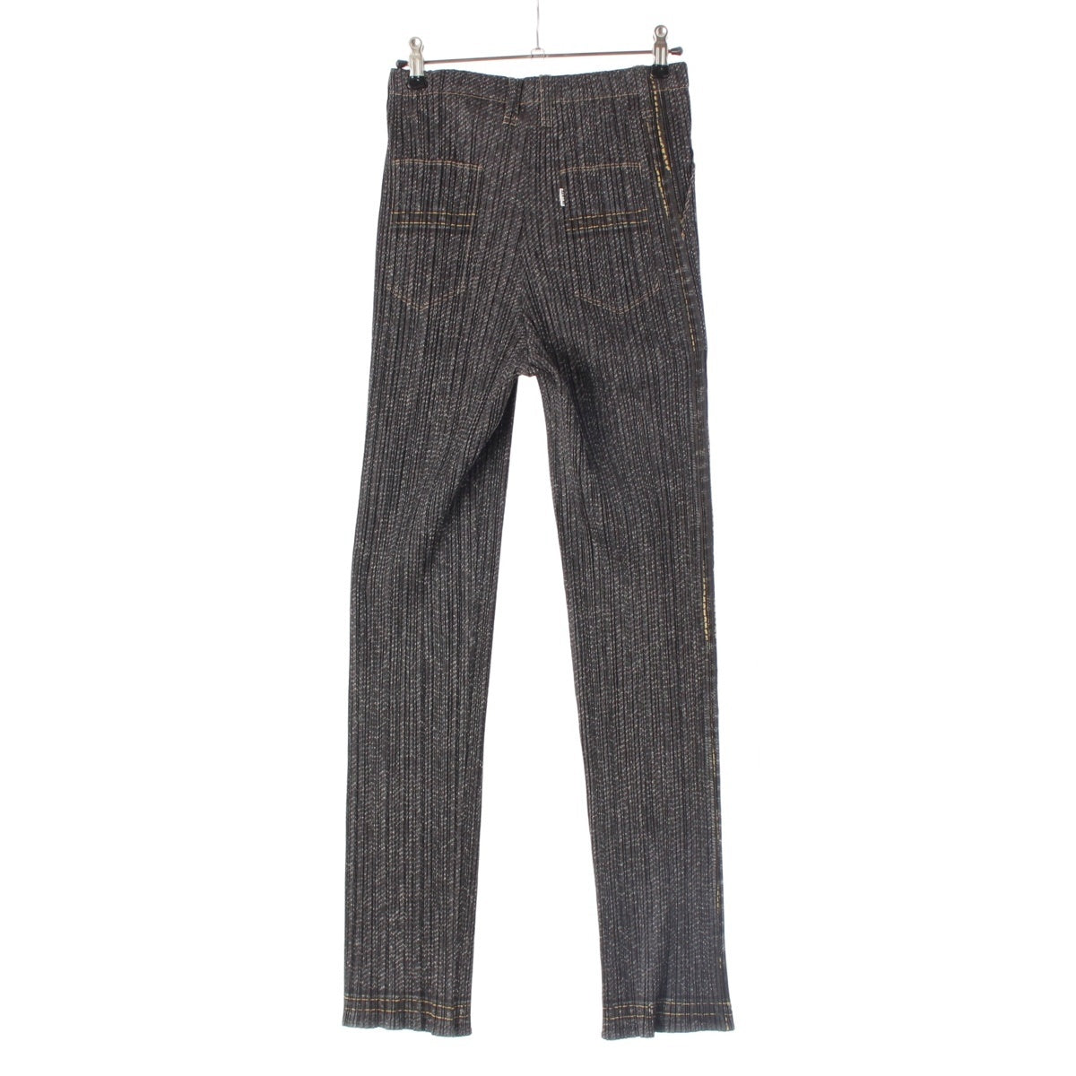 PLEATS PLEASE ISSEY Denim Transfer Easy Pants PP97-JF051 black 4