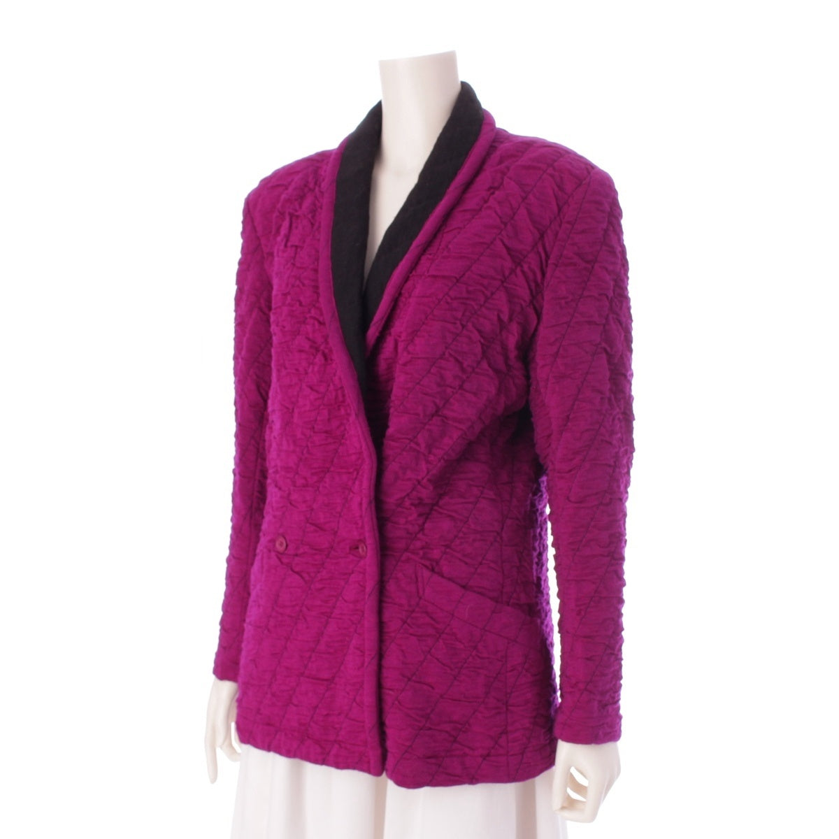 ISSEY MIYAKE Original tag bias stitch tailored jacket Purple black 9