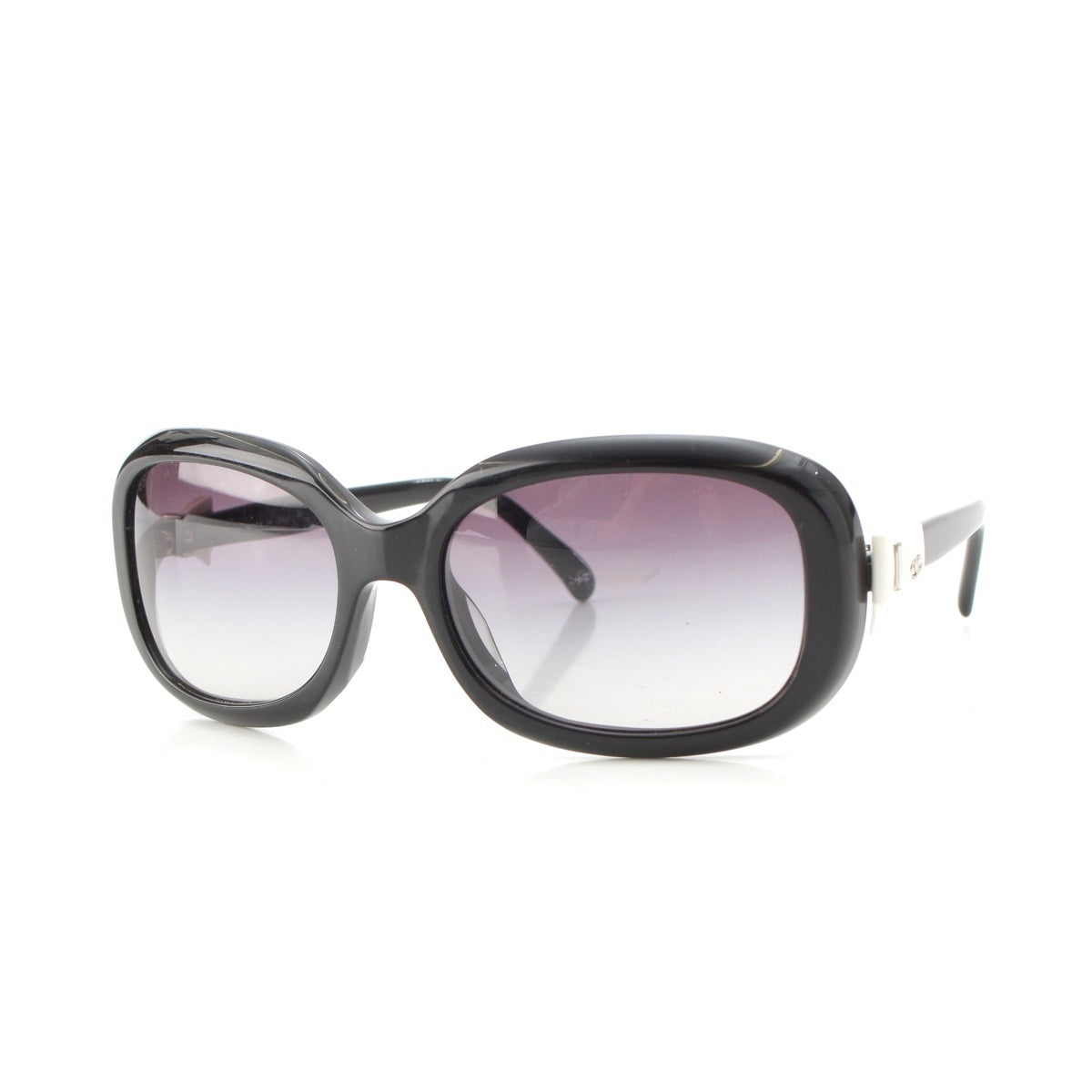 CHANEL COCO Mark Ribbon Square Gradient Lenses sunglasses Eyewear 5170-A Black blue