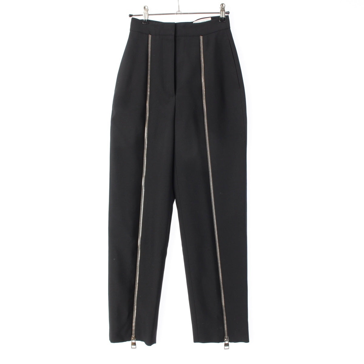 Alexander McQueen wool Zip motif high waist Pants Bottoms black 36