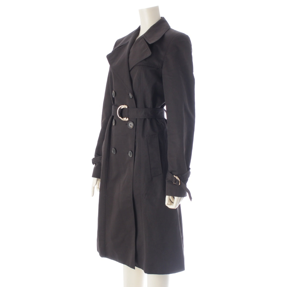 GUCCI cotton long trench coat outer black 42