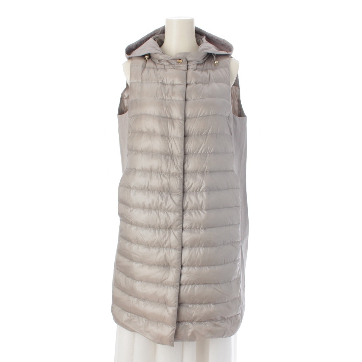 Herno Hood Long Down vest outer PI1247D-12017-9408 gray 42
