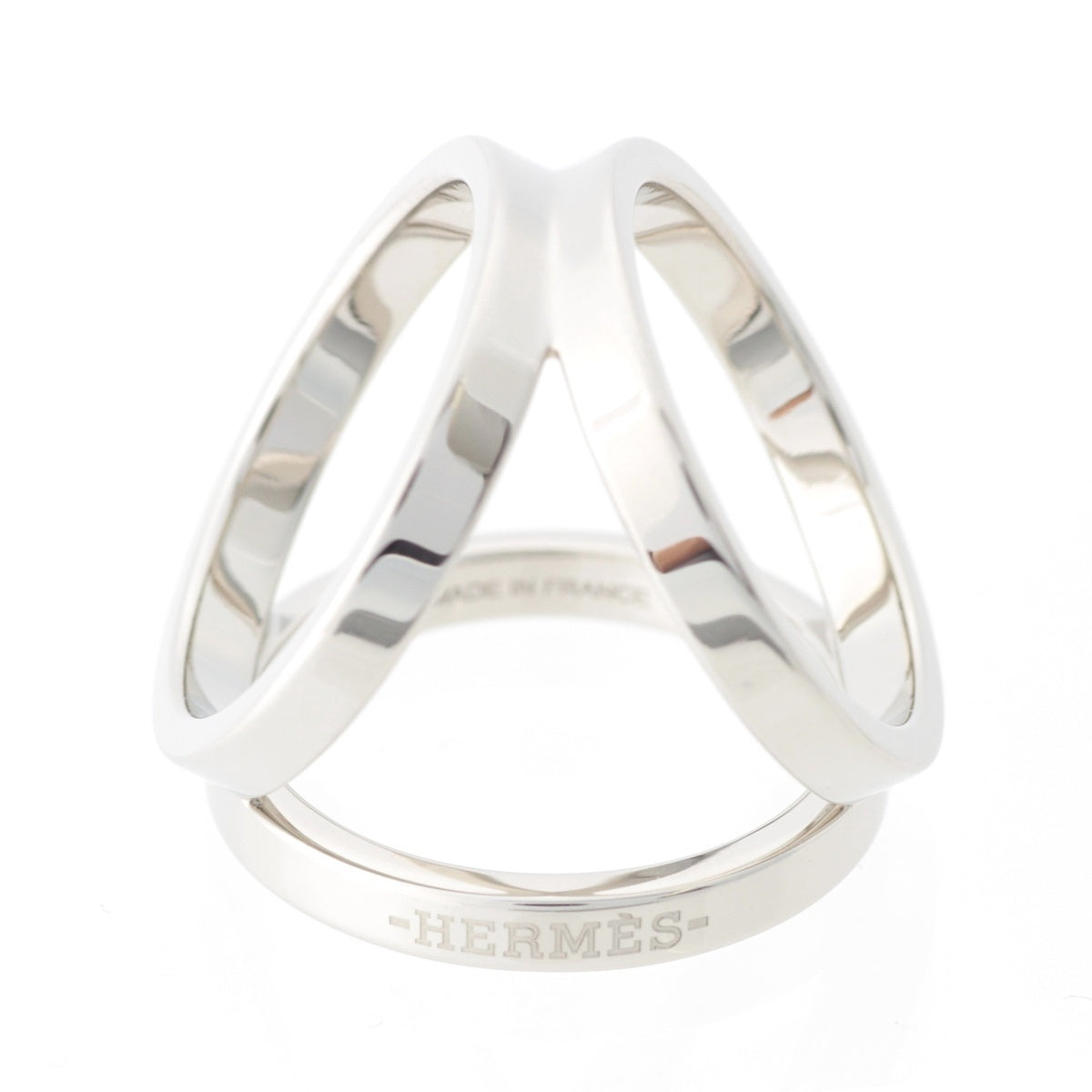 HERMES trio Scarf ring Accessories Silver