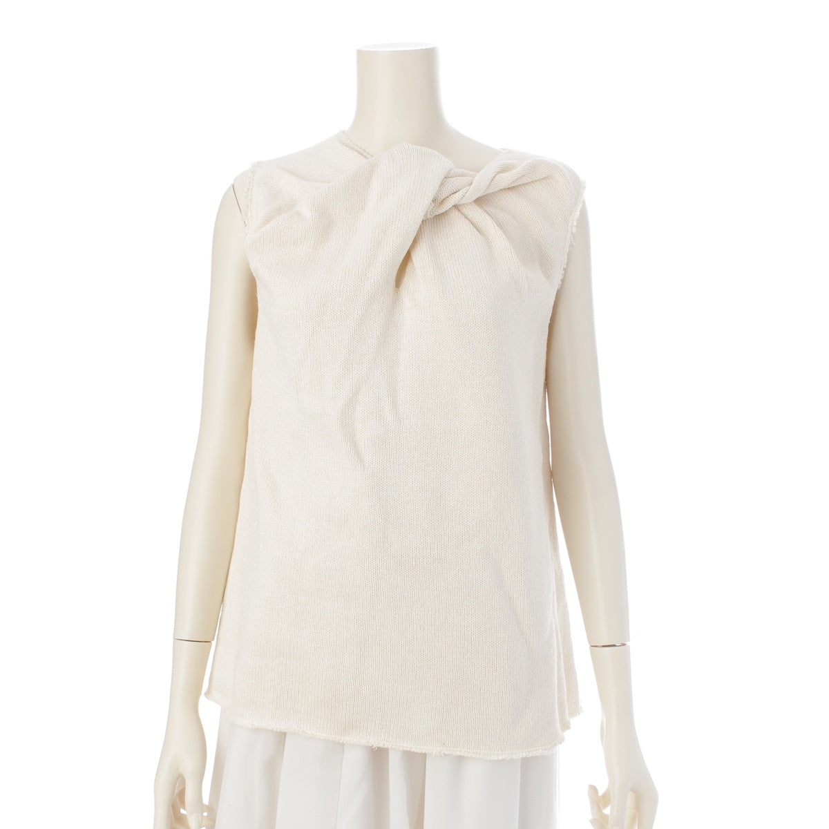 JIL SANDER No sleeve knit tops JSWS751308 beige 36
