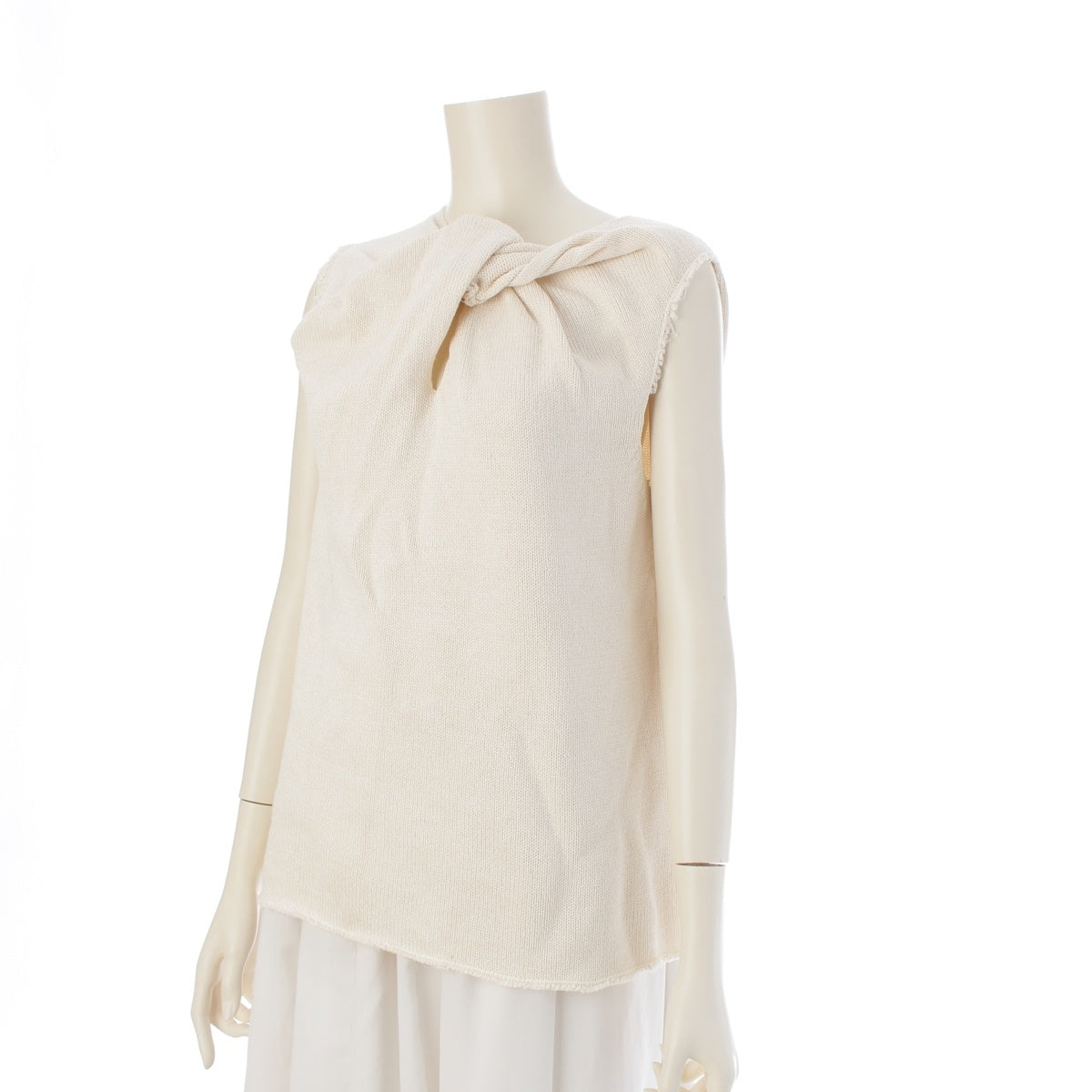 JIL SANDER No sleeve knit tops JSWS751308 beige 36
