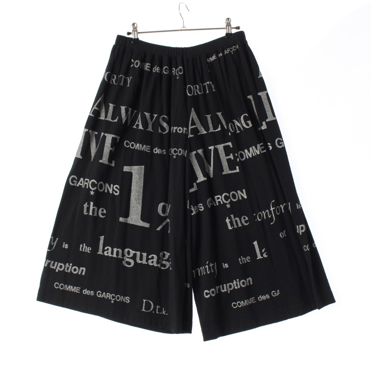 COMME des GARCONS wool Glitter Message Wide Pants Bottoms GK-T009 black ‐