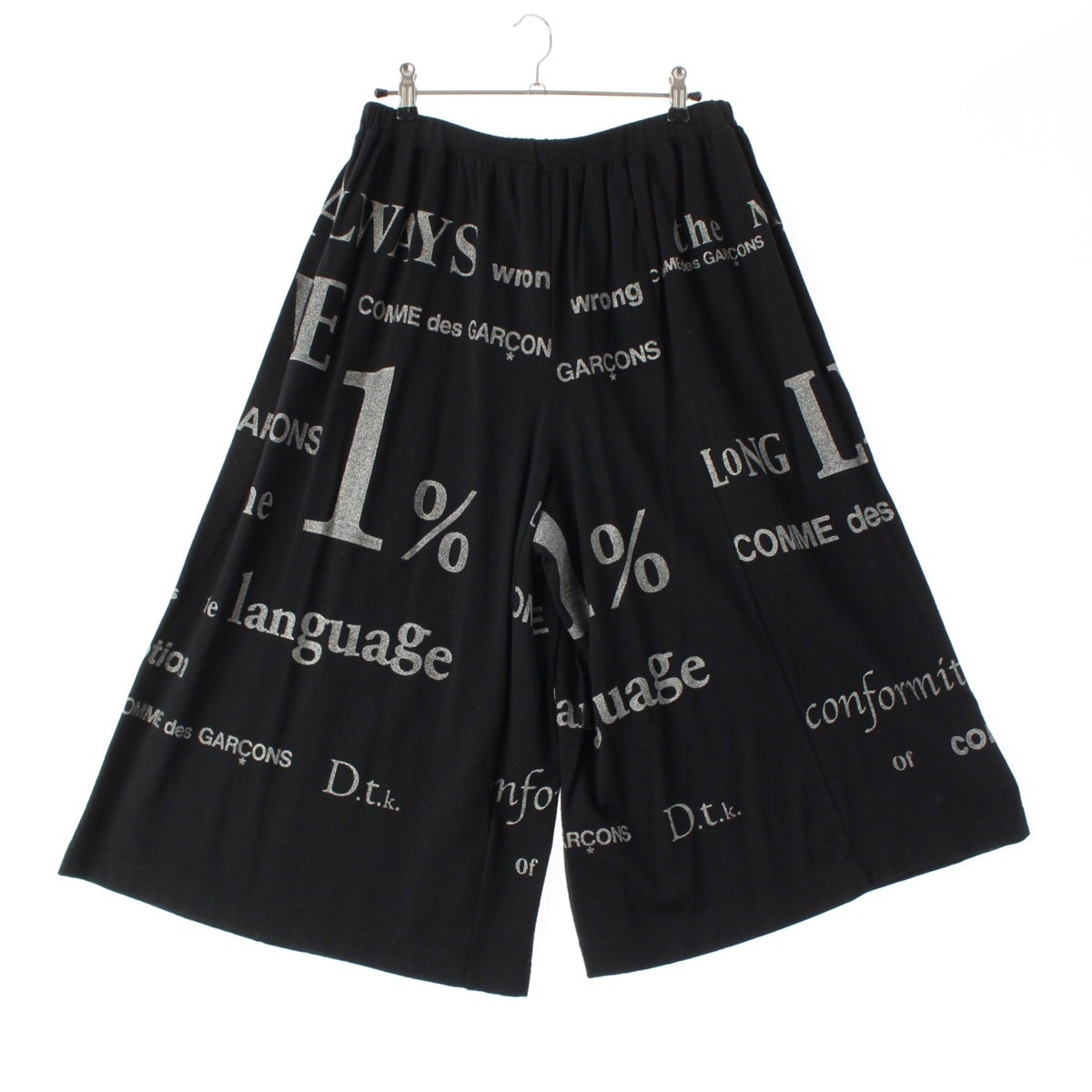 COMME des GARCONS wool Glitter Message Wide Pants Bottoms GK-T009 black ‐