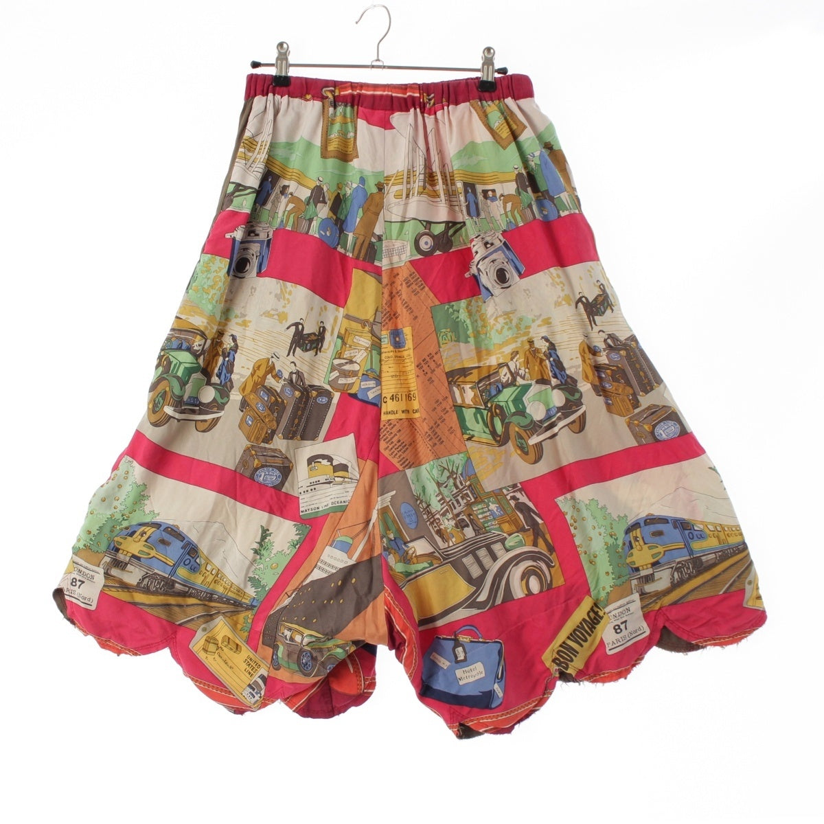 COMME des GARCONS silk Travel Print Pants Bottoms GD-P038 multicolor S