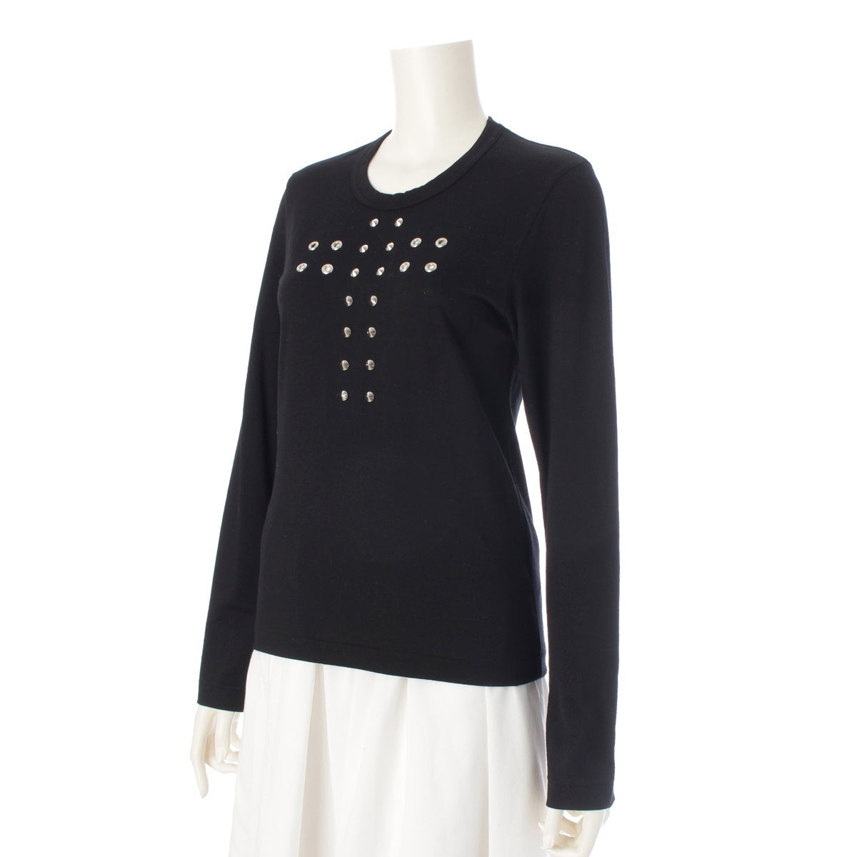 robe de chambre COMME des GARCONS wool long Long-sleeved T-shirt tops RT-040360 black ‐