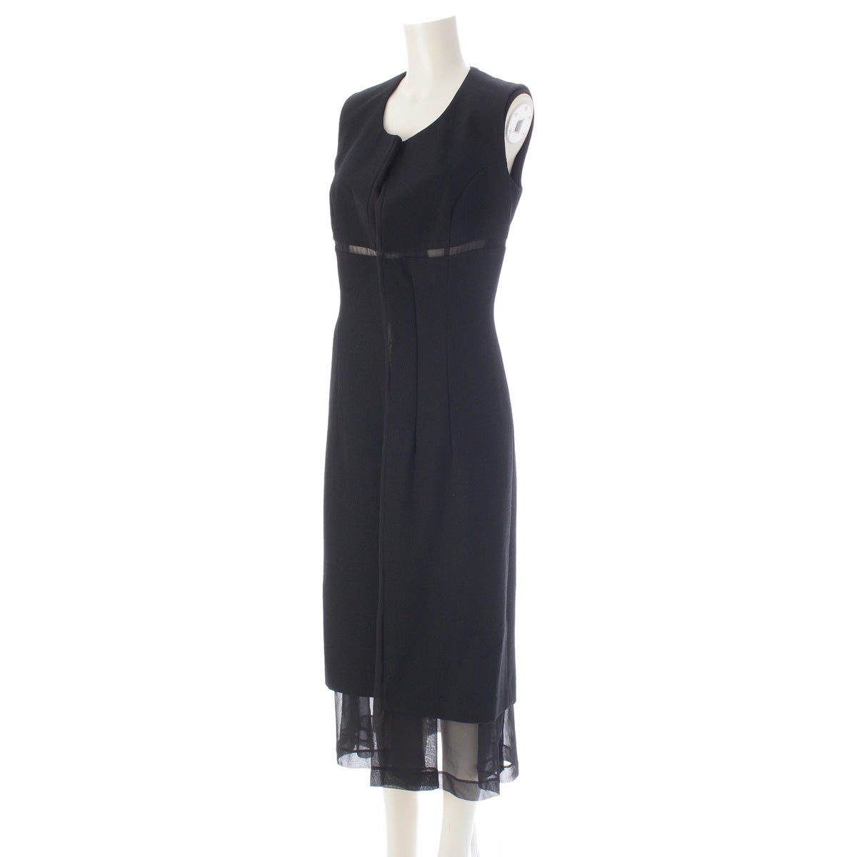 COMME des GARCONS wool sleeveless design one piece GO-04040S black S