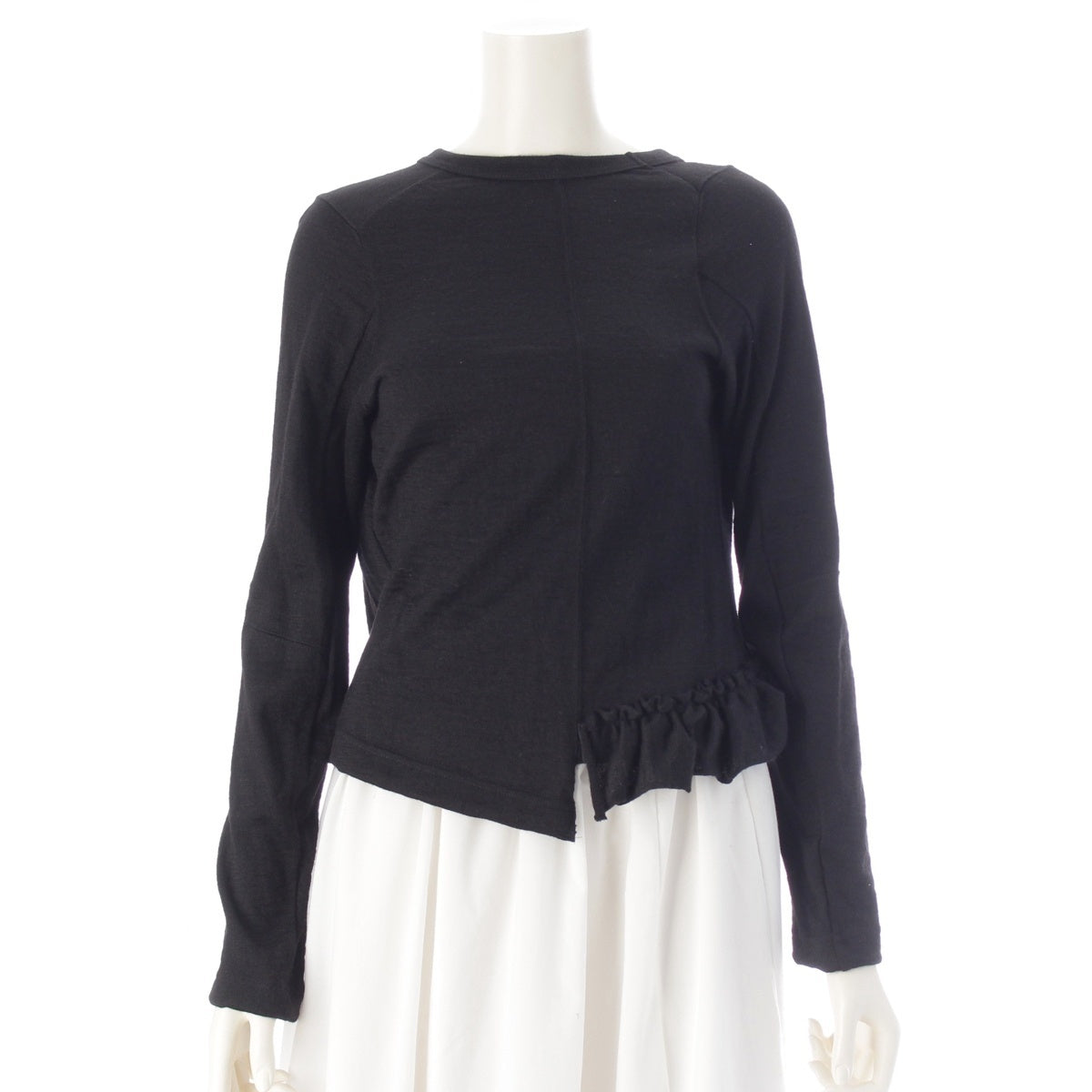 COMME des GARCONS alpaca Frill knit tops GN-T049 black ‐