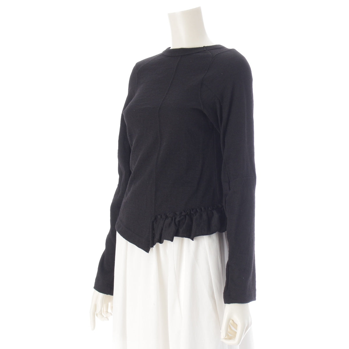 COMME des GARCONS alpaca Frill knit tops GN-T049 black ‐