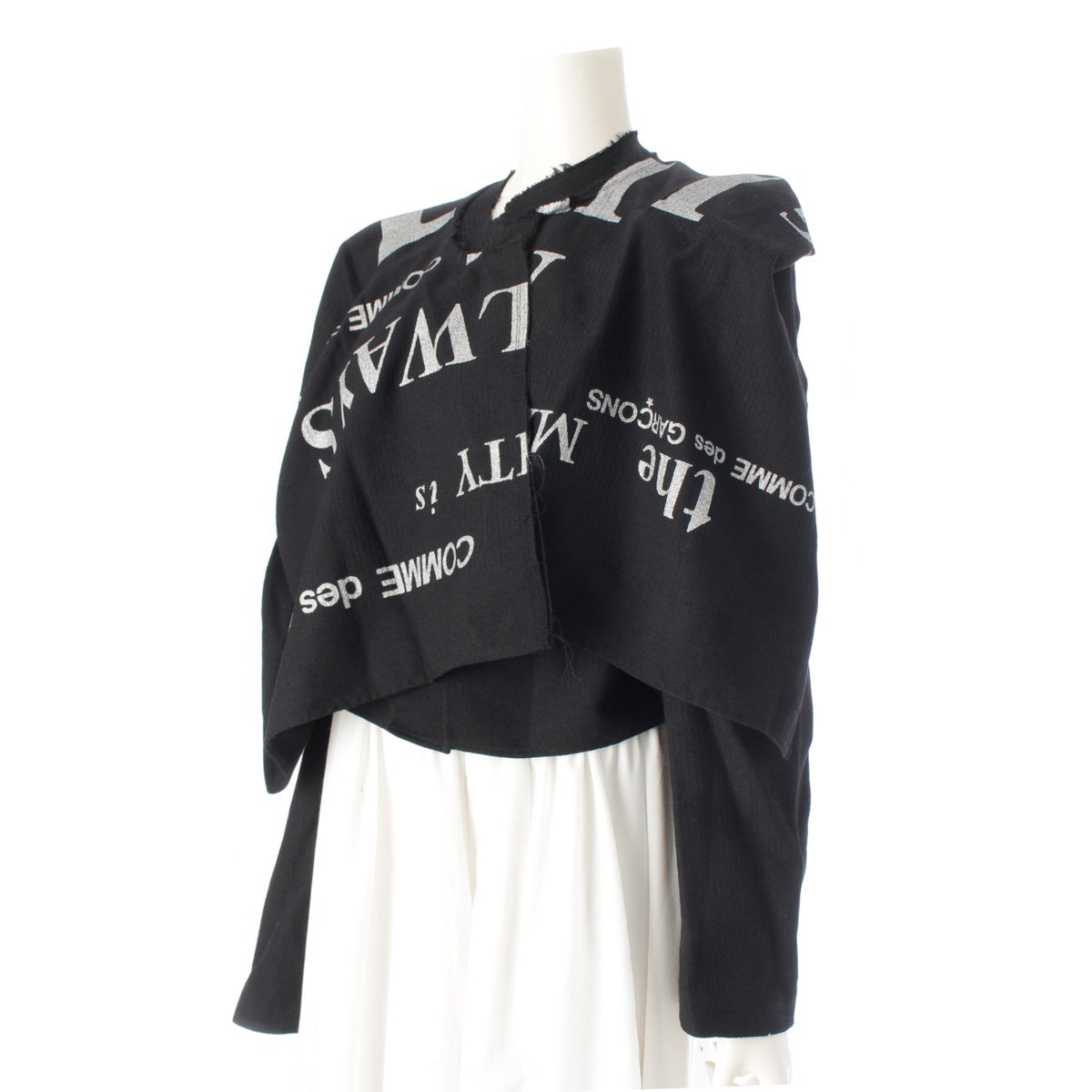COMME des GARCONS wool Glitter Message Jacket GK-J049 black ‐