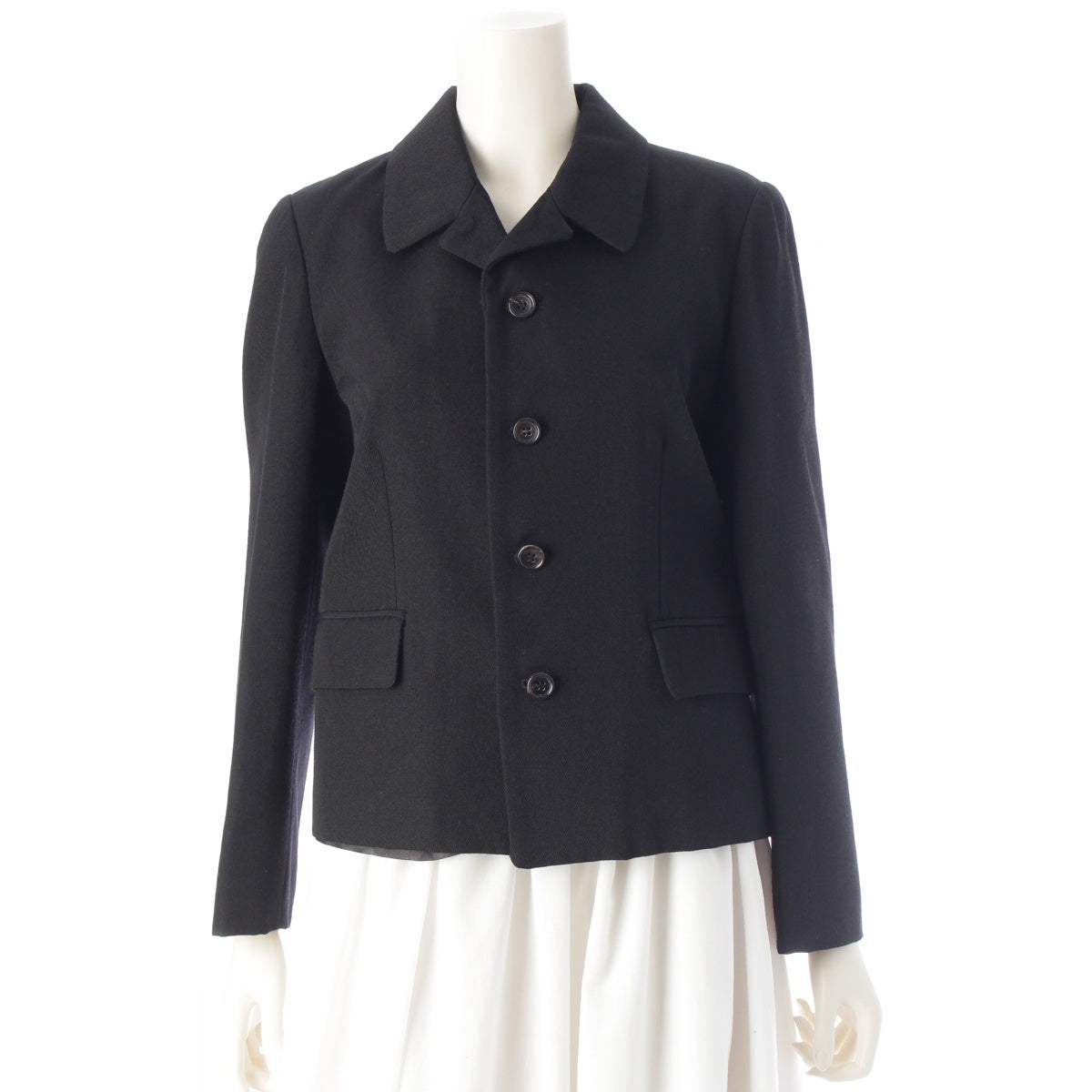 COMME des GARCONS wool See-through switching 4B tailored jacket outer GJ-04004S black S