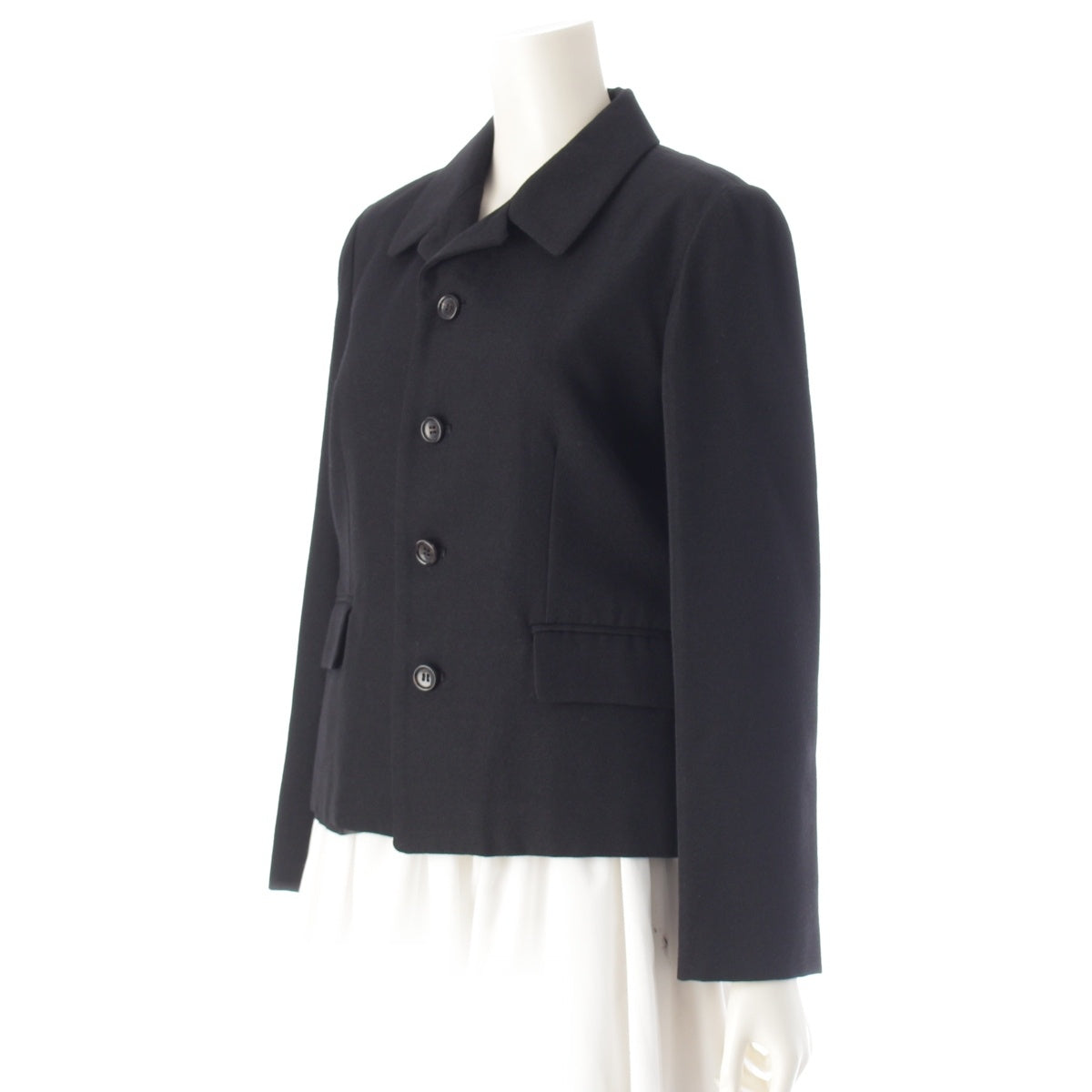 COMME des GARCONS wool See-through switching 4B tailored jacket outer GJ-04004S black S