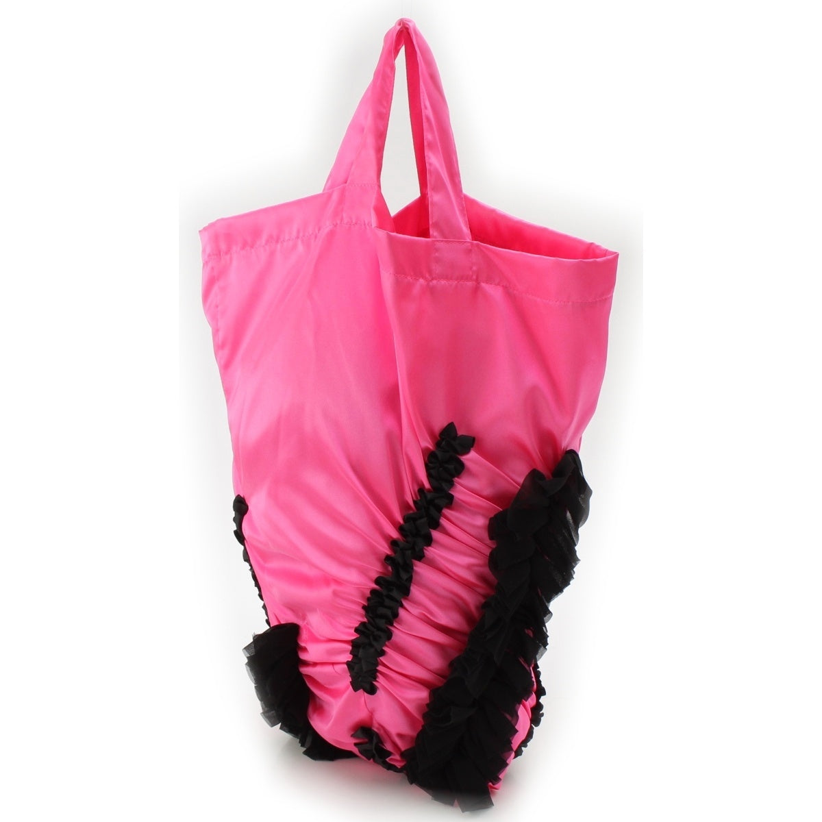 COMME des GARCONS Twisted Frills Tote Bag GB-K205 Pink x Black