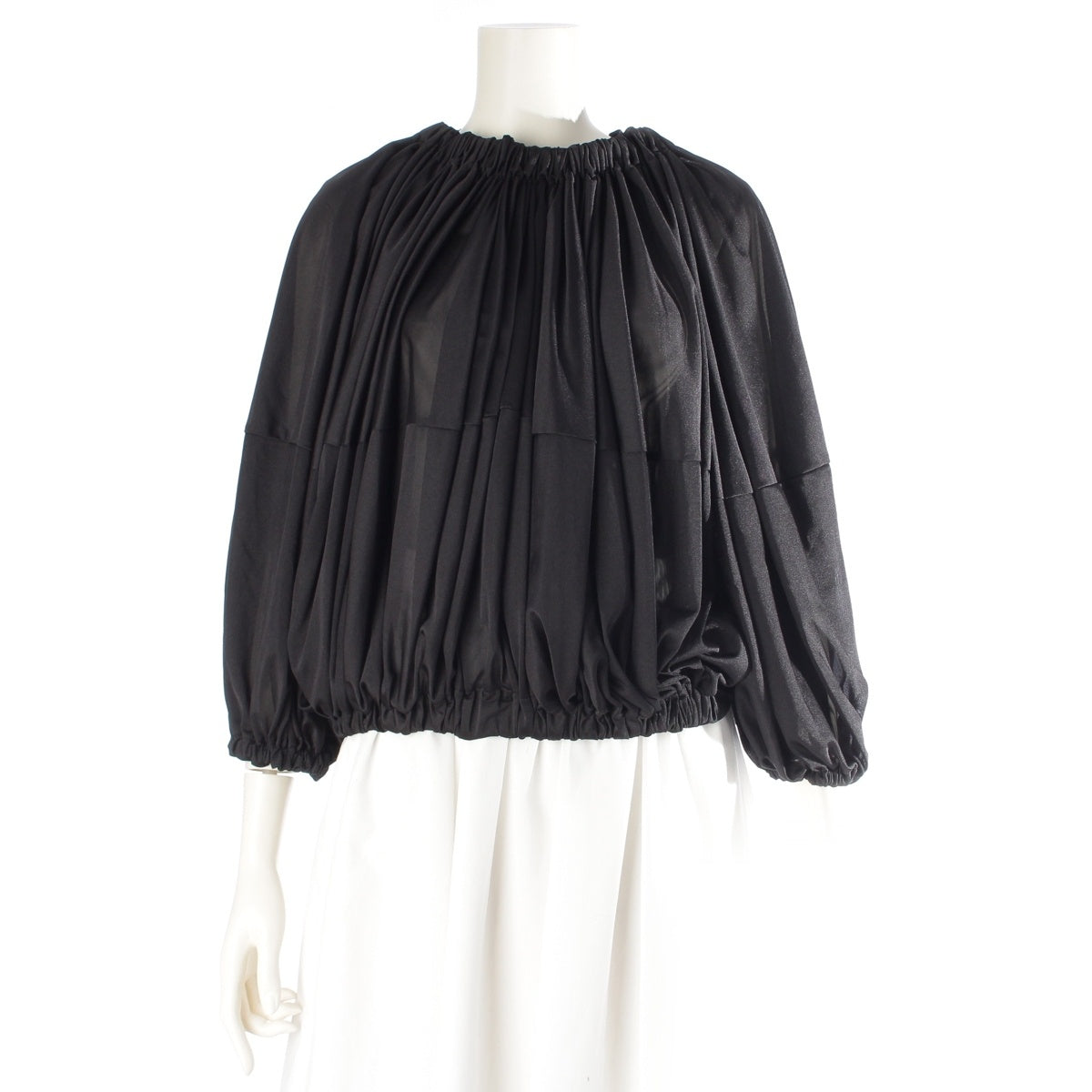 COMME des GARCONS polyester Gathered balloon silhouette design with long sleeves Cut tops GF-T017 black XS