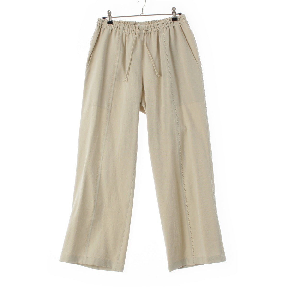 PLEATS PLEASE Ultrasonic Cutting Clip Easy Pants PP62-ZF881 beige 5