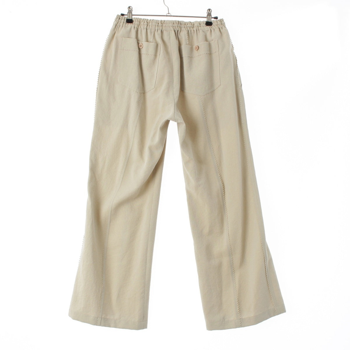 PLEATS PLEASE Ultrasonic Cutting Clip Easy Pants PP62-ZF881 beige 5