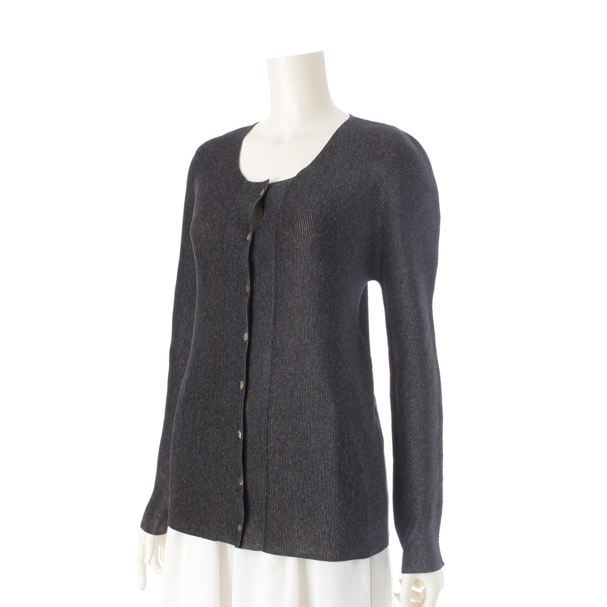 PLEATS PLEASE ISSEY button cardigan PP21-FO109 gray 3