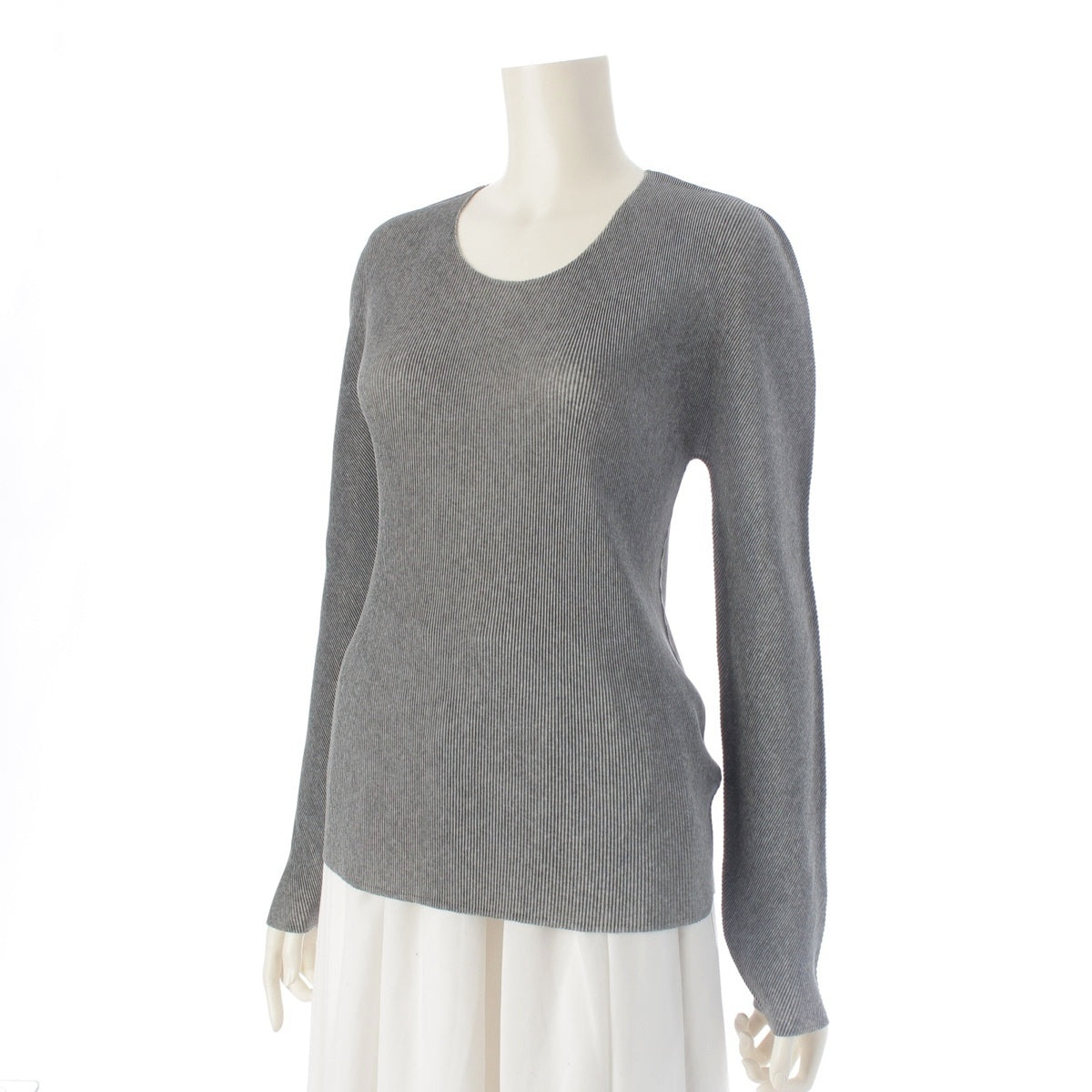 PLEATS PLEASE ISSEY Crew Neck Long Sleeve Cut tops PP19-JK214 gray 3