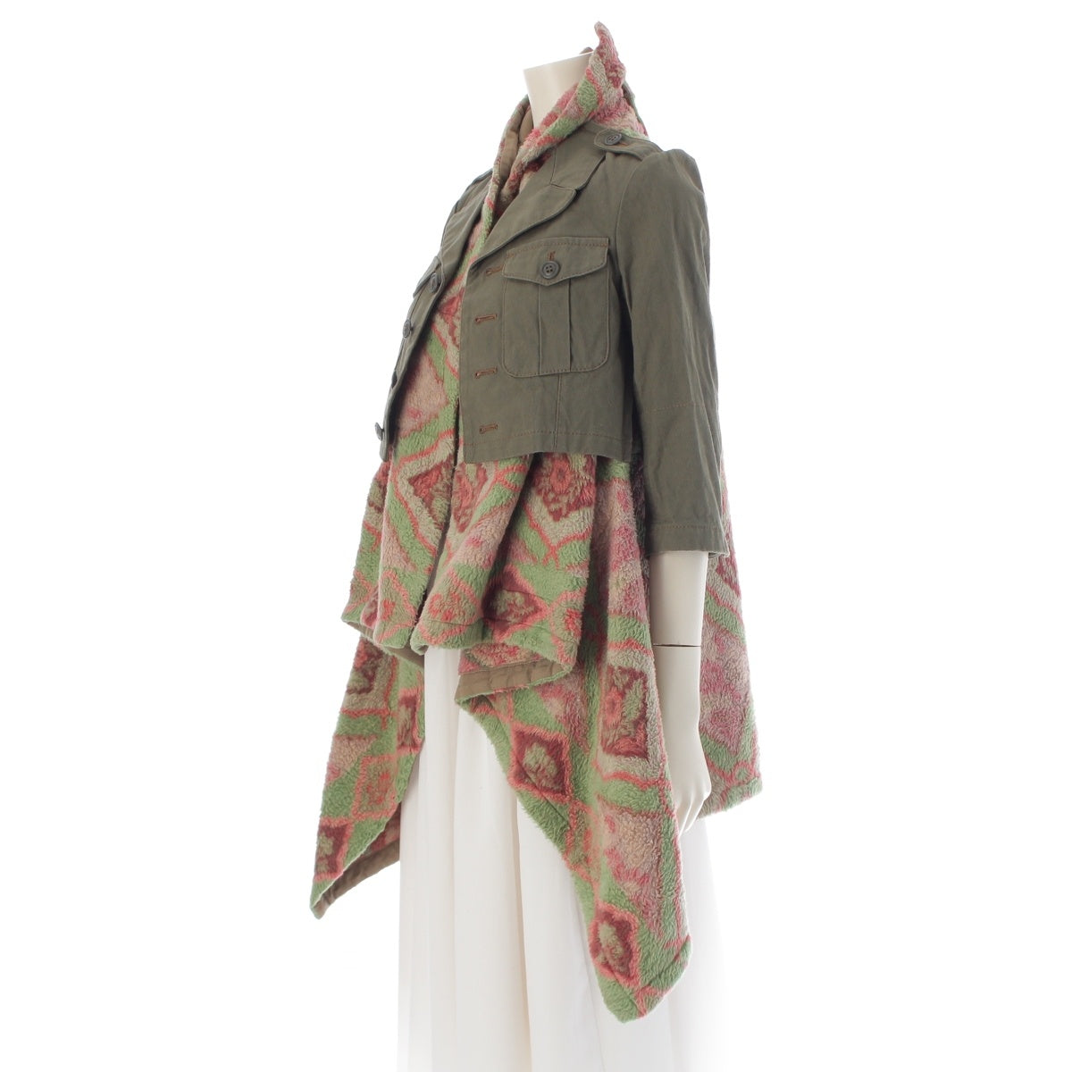 COMME des GARCONS Pile docking Military jacket Coat outer GD-J044 Khaki XS