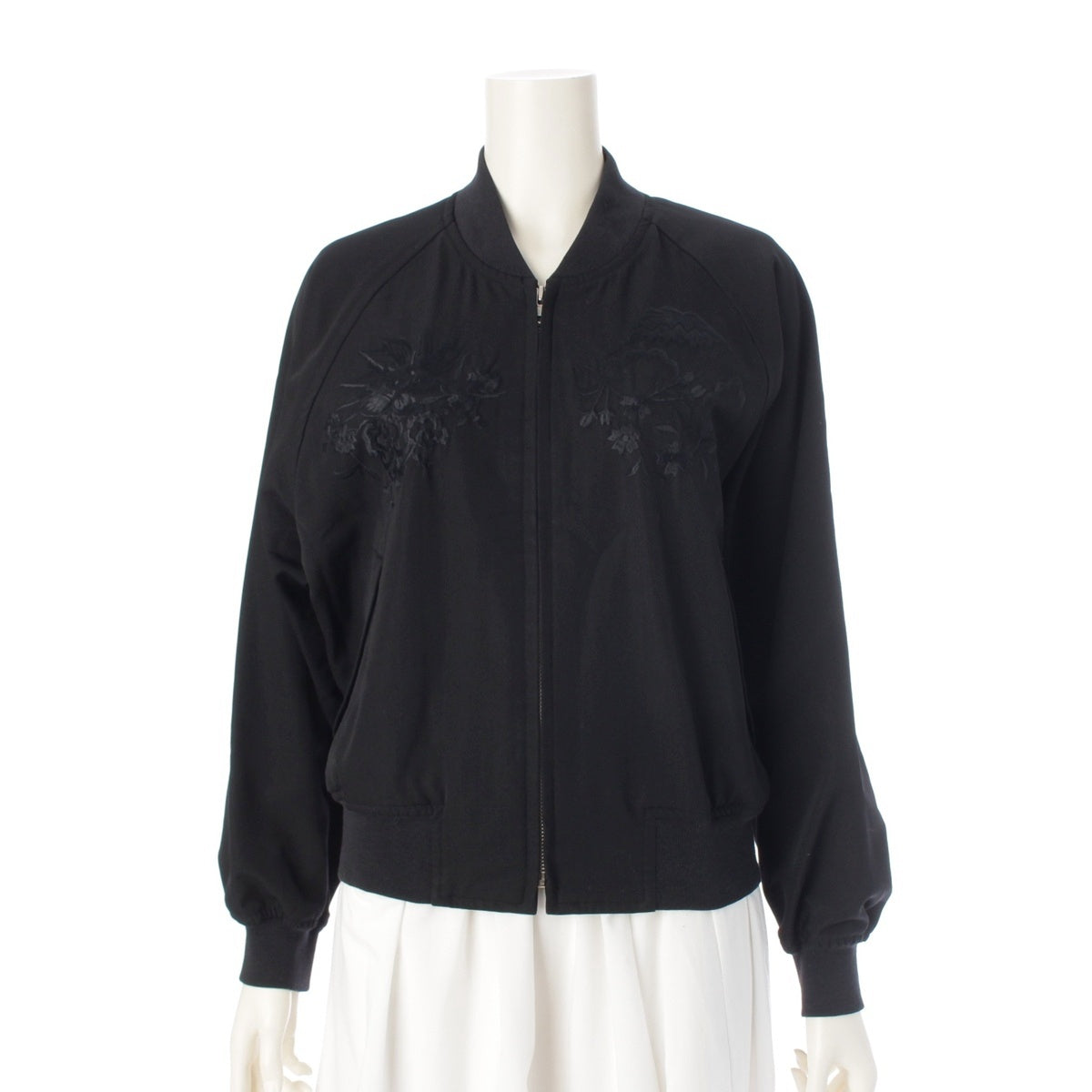 COMME des GARCONS Wool gabardine Dragon and Fuji embroidered souvenir jacket Sukajan GJ-11082S black S