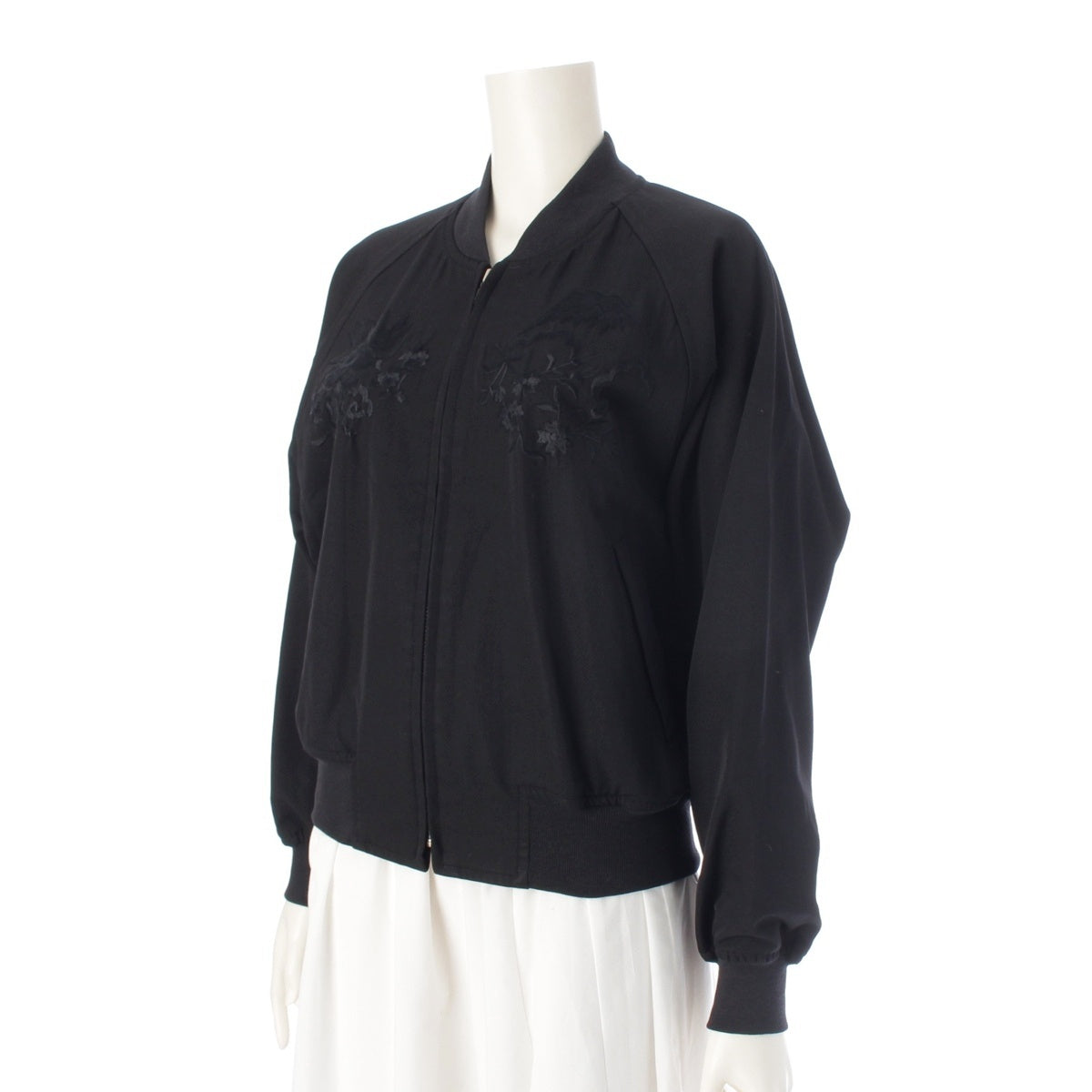 COMME des GARCONS Wool gabardine Dragon and Fuji embroidered souvenir jacket Sukajan GJ-11082S black S