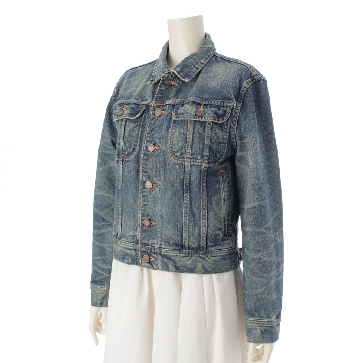CELINE Tracker Denim Jacket Indigo S