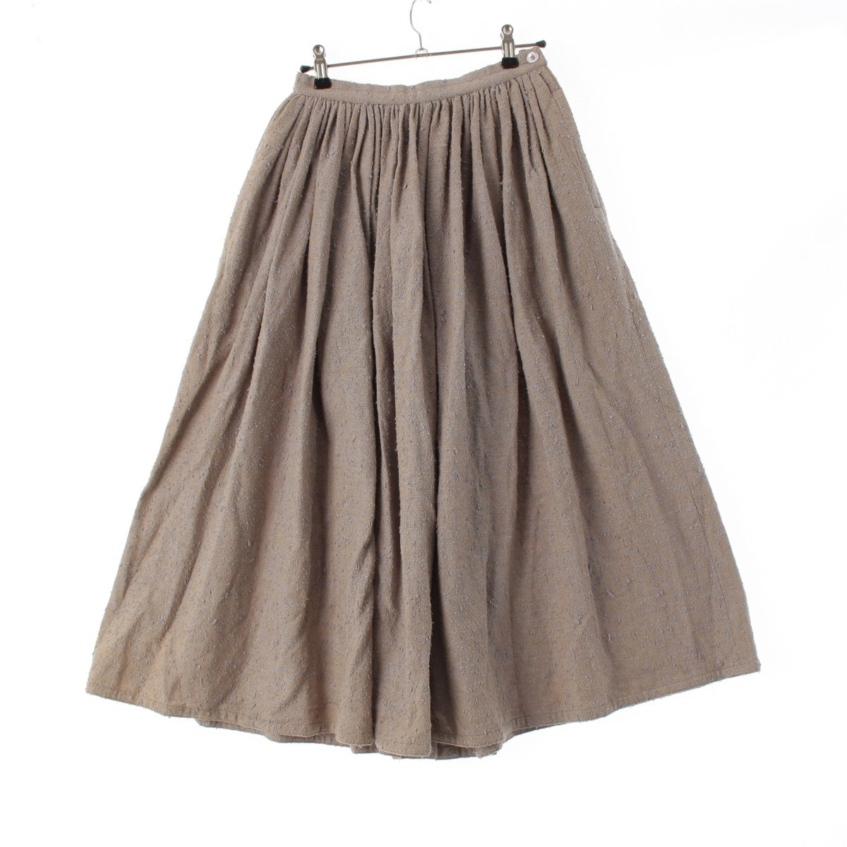 ISSEY MIYAKE wool cotton Initial tag Volume Nep Flare skirt Gray Lavender 9