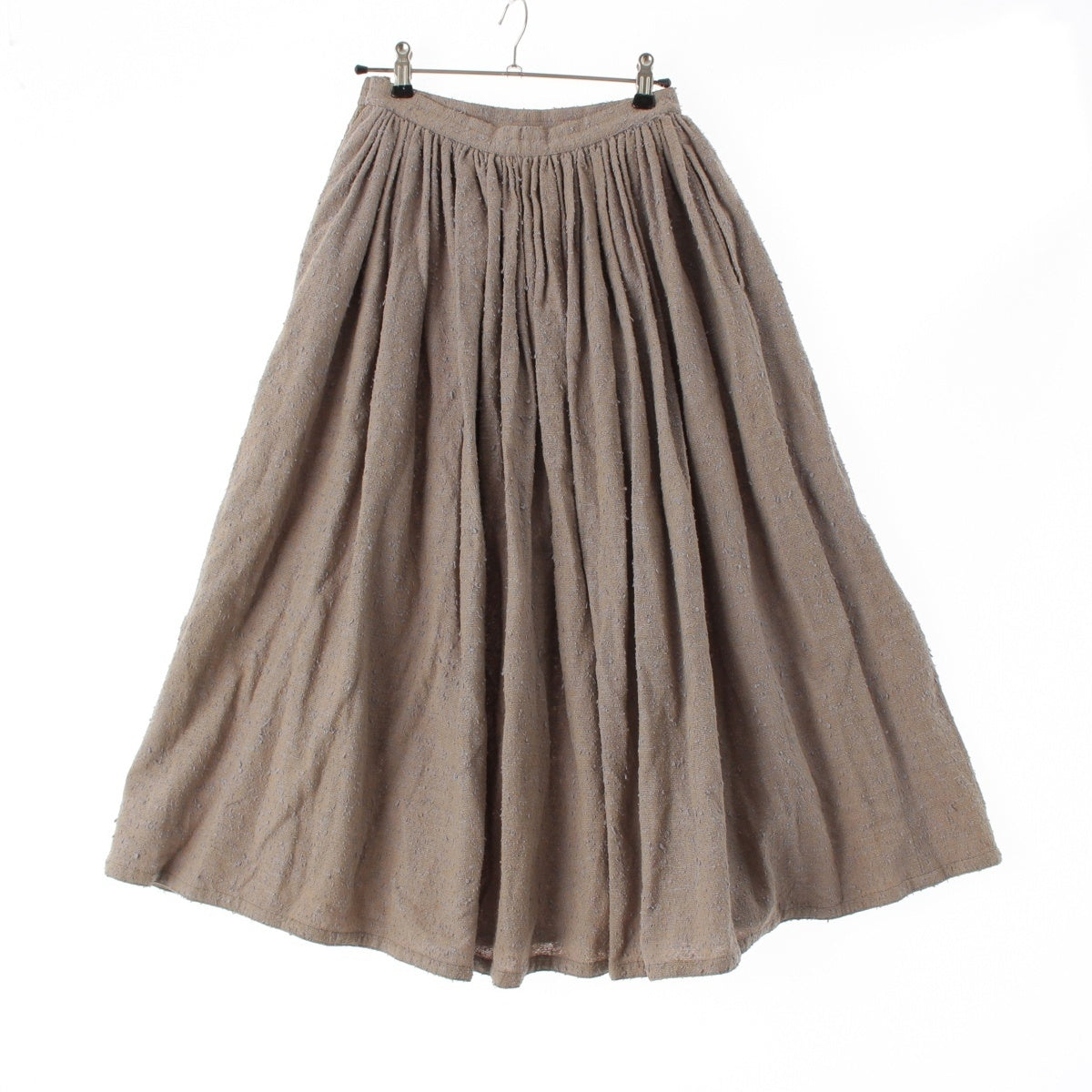 ISSEY MIYAKE wool cotton Initial tag Volume Nep Flare skirt Gray Lavender 9