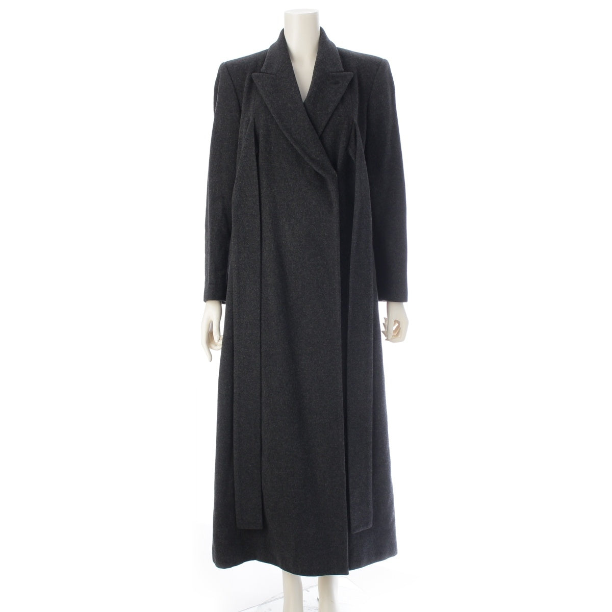 JEAN-PAUL GAULTIER Classic wool Belt design super long coat outer gray 40