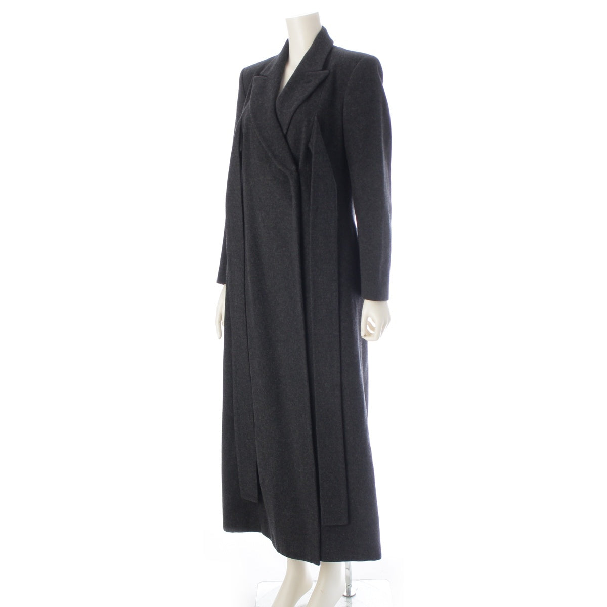 JEAN-PAUL GAULTIER Classic wool Belt design super long coat outer gray 40
