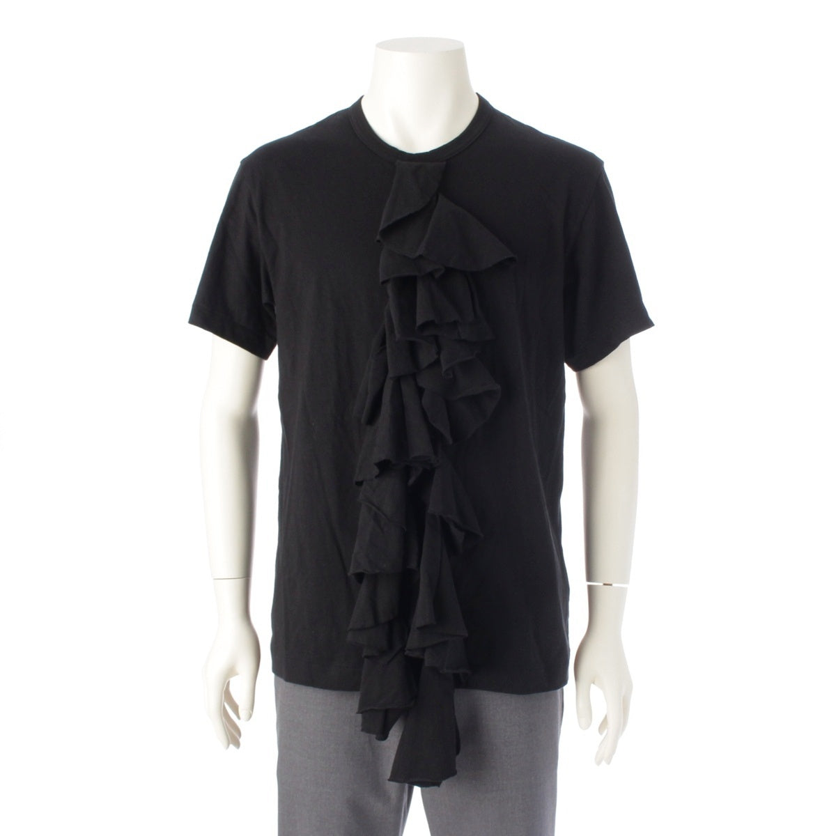 COMME des GARCONS HOMME PLUS cotton Frill Short sleeve T-shirt tops PE-T017 black M