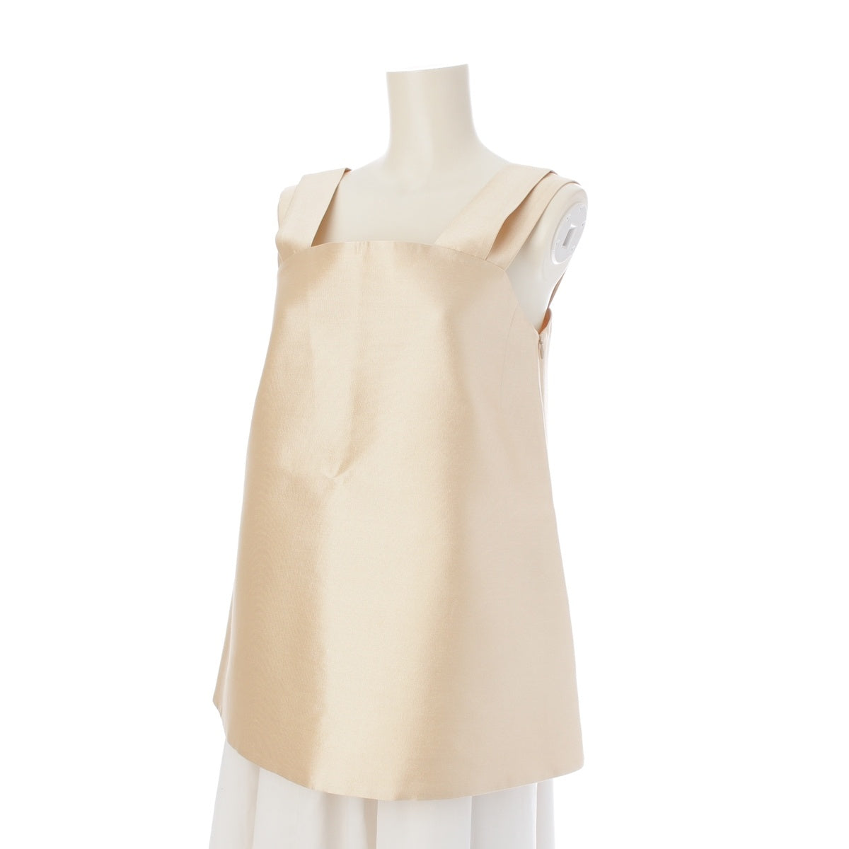 Drawer Wool silk Mikado Camisole blouse tops 6521-299-0973 Ivory 36