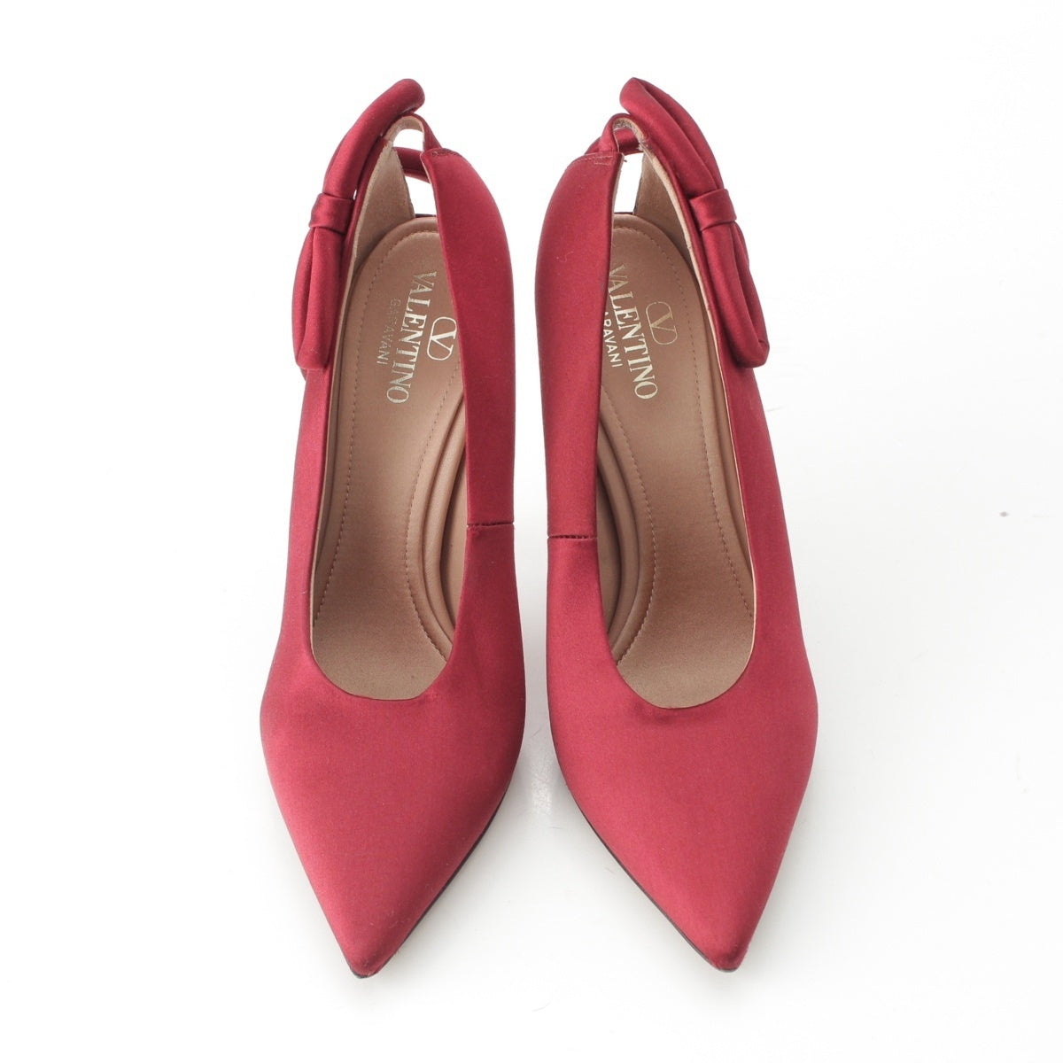 VALENTINO Garavani Nite-Out Satin cut out pumps Shoes heel Bordeaux wine red 36