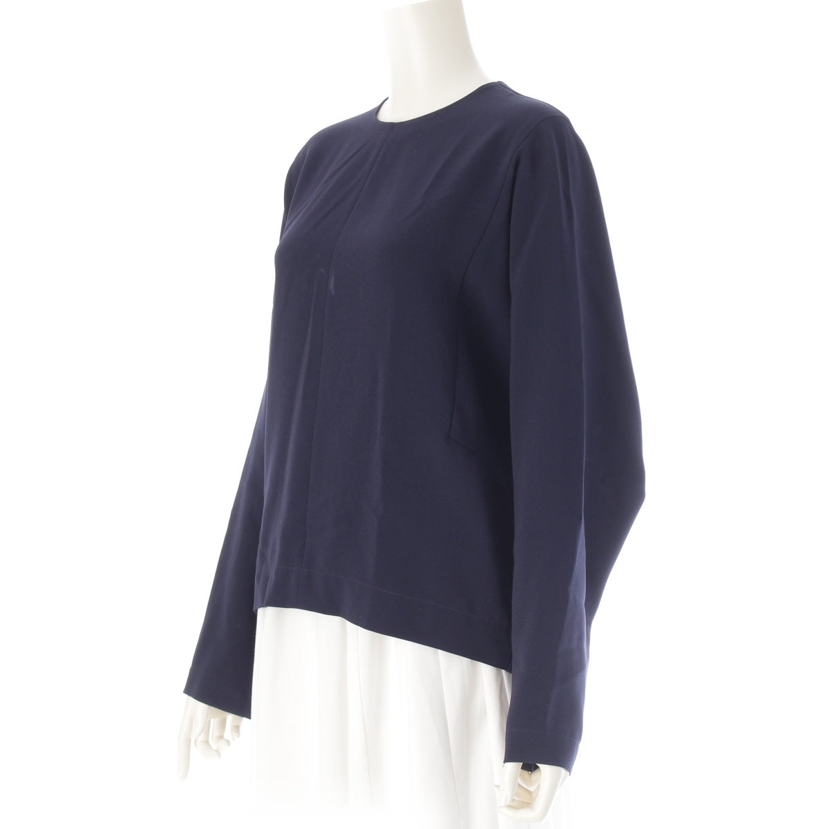 ebure acetate Double cross long sleeve shirt blouse 4010700737 Navy 38