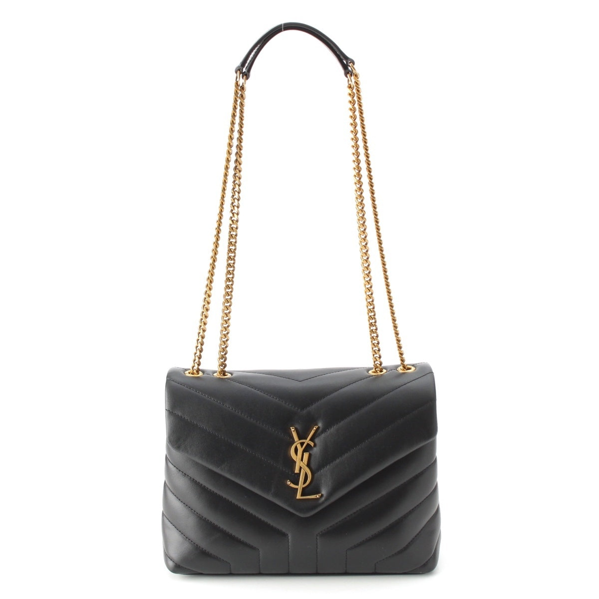 SAINT LAURENT leather Lulu Small Chain Shoulder Bag 494699 black